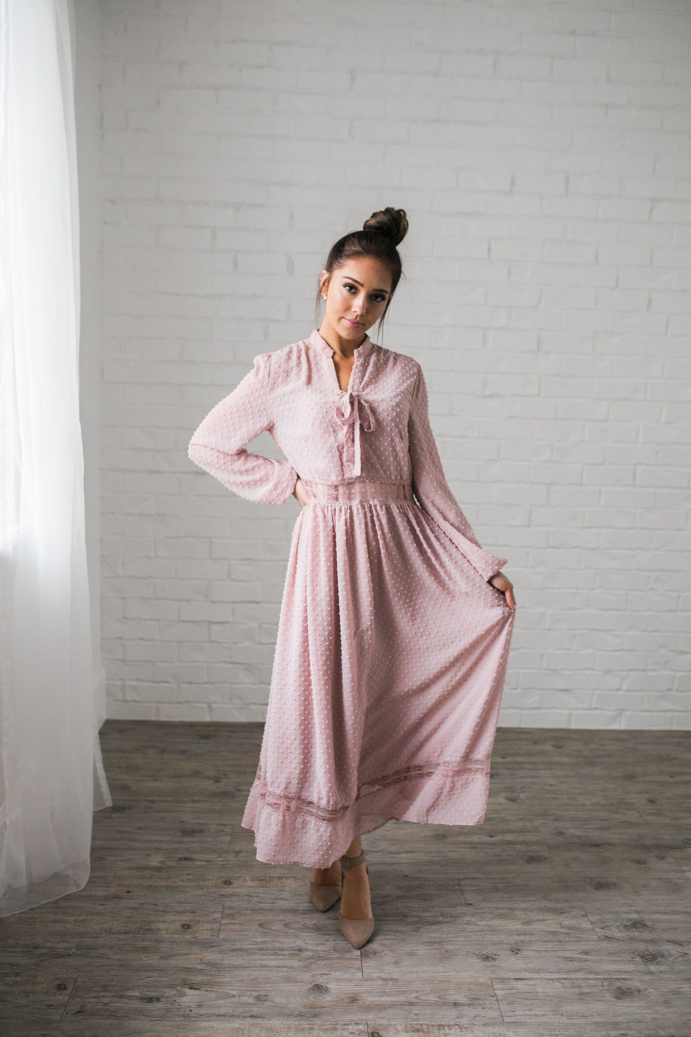 First Blush Swiss Dot Dress - ALL SALES FINAL
