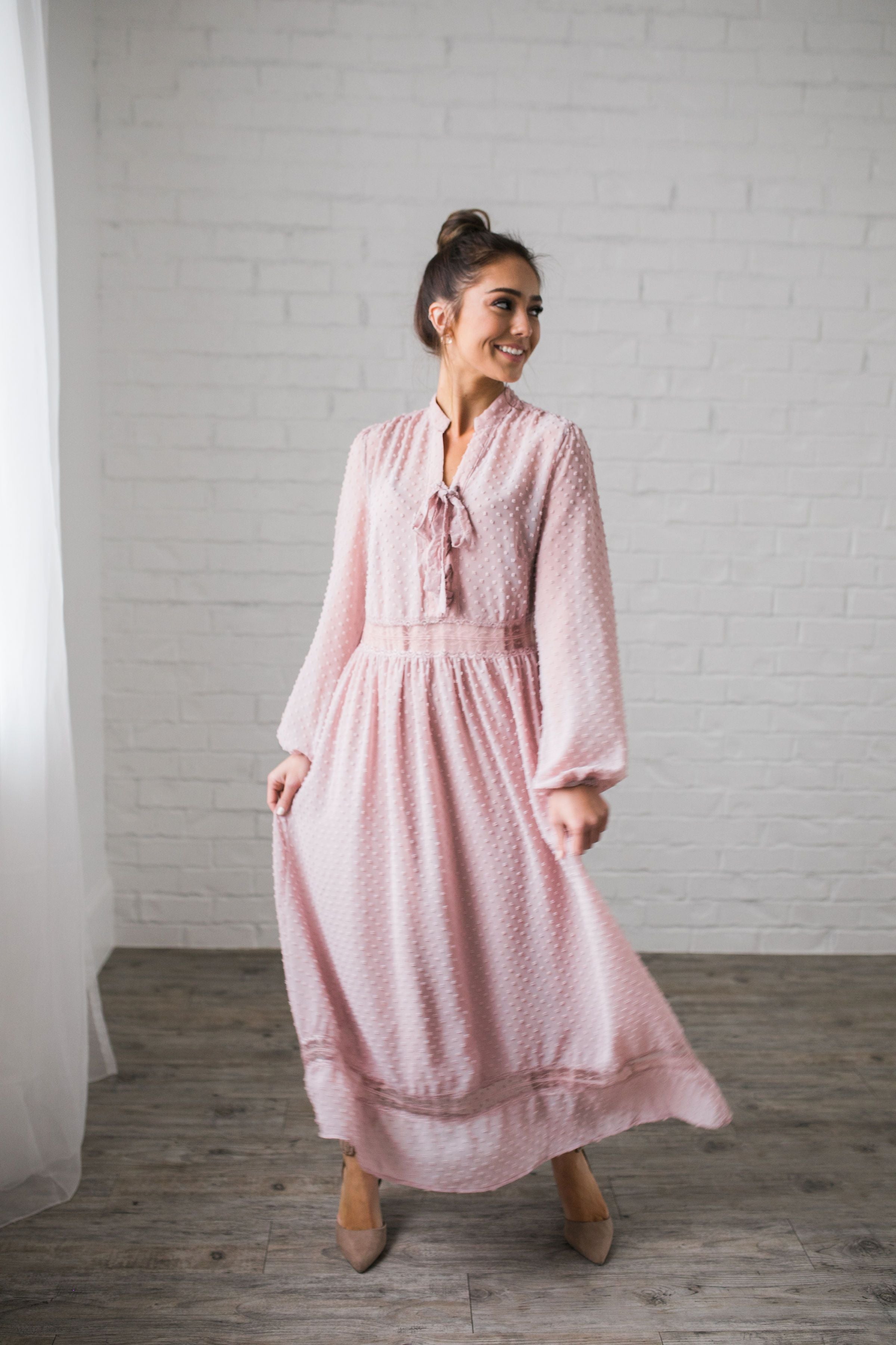 First Blush Swiss Dot Dress - ALL SALES FINAL