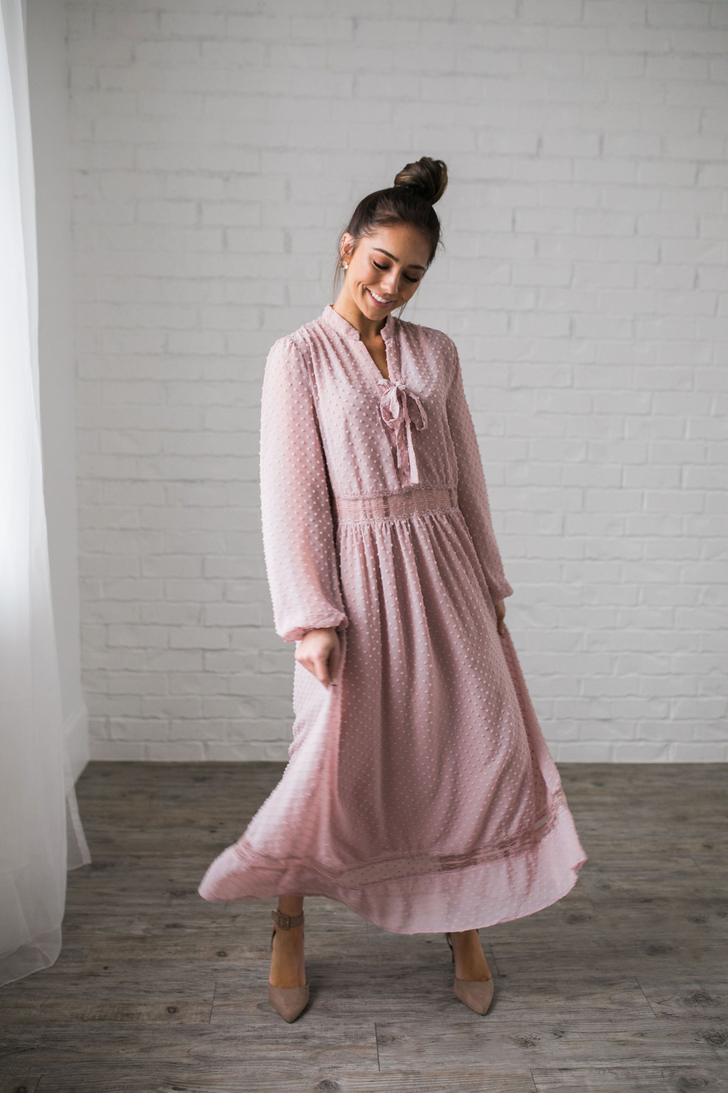 First Blush Swiss Dot Dress - ALL SALES FINAL