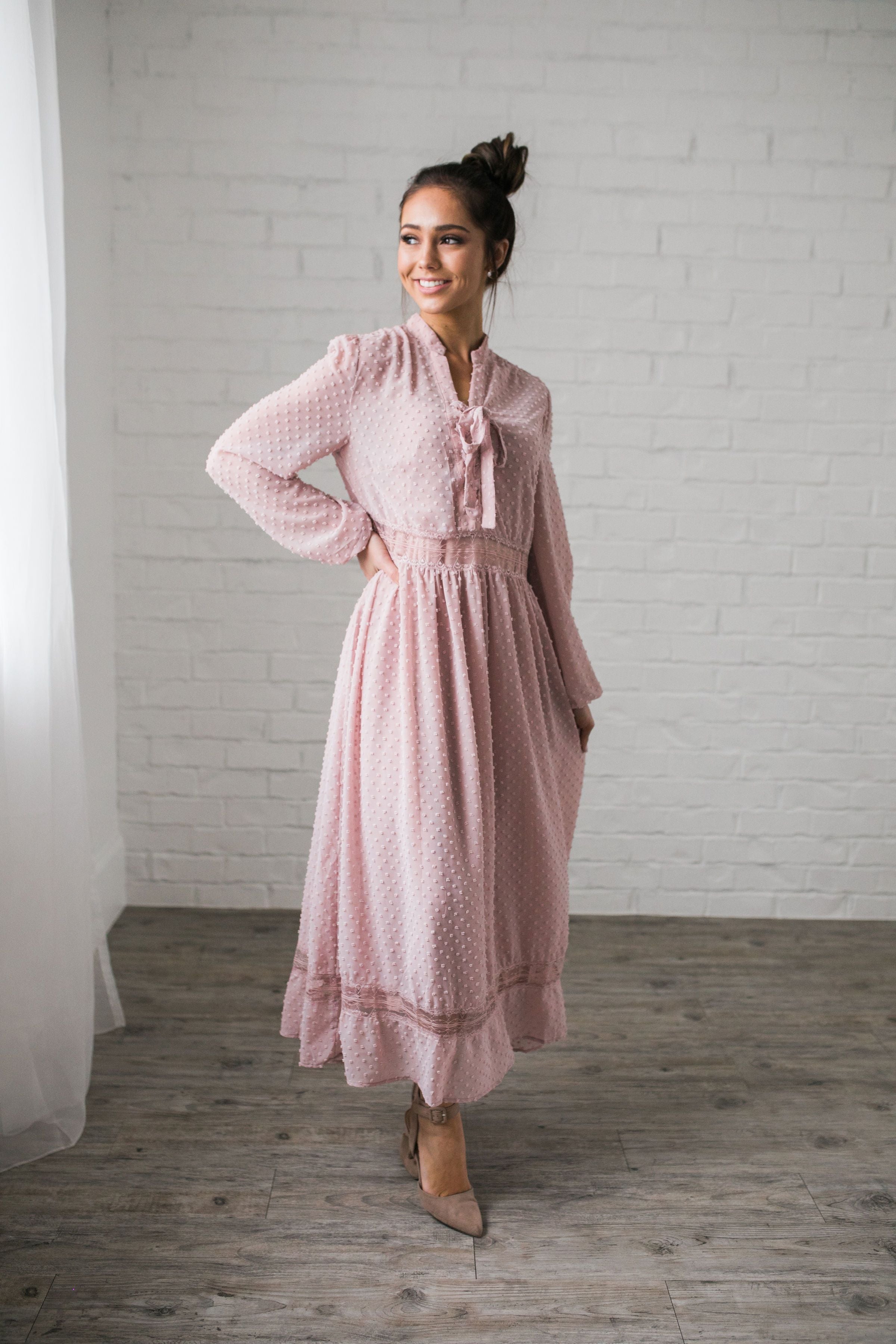 First Blush Swiss Dot Dress - ALL SALES FINAL