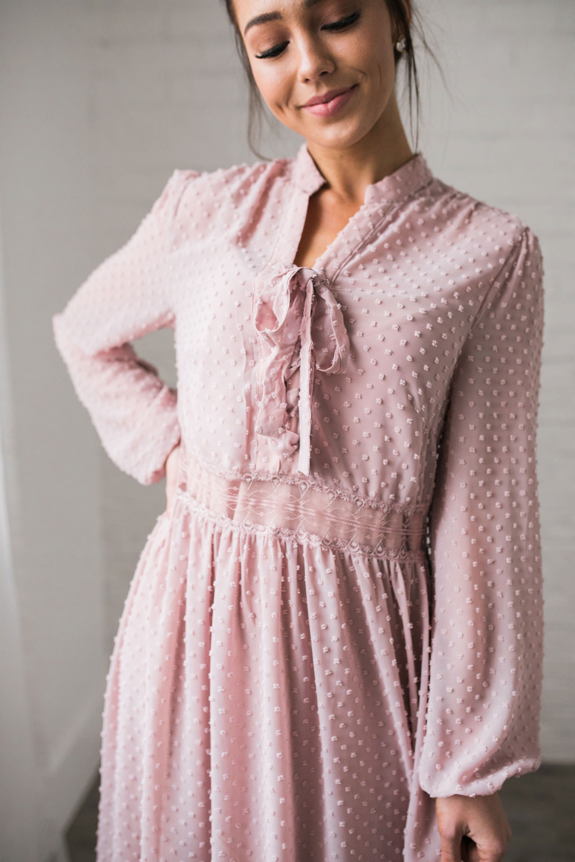 First Blush Swiss Dot Dress - ALL SALES FINAL