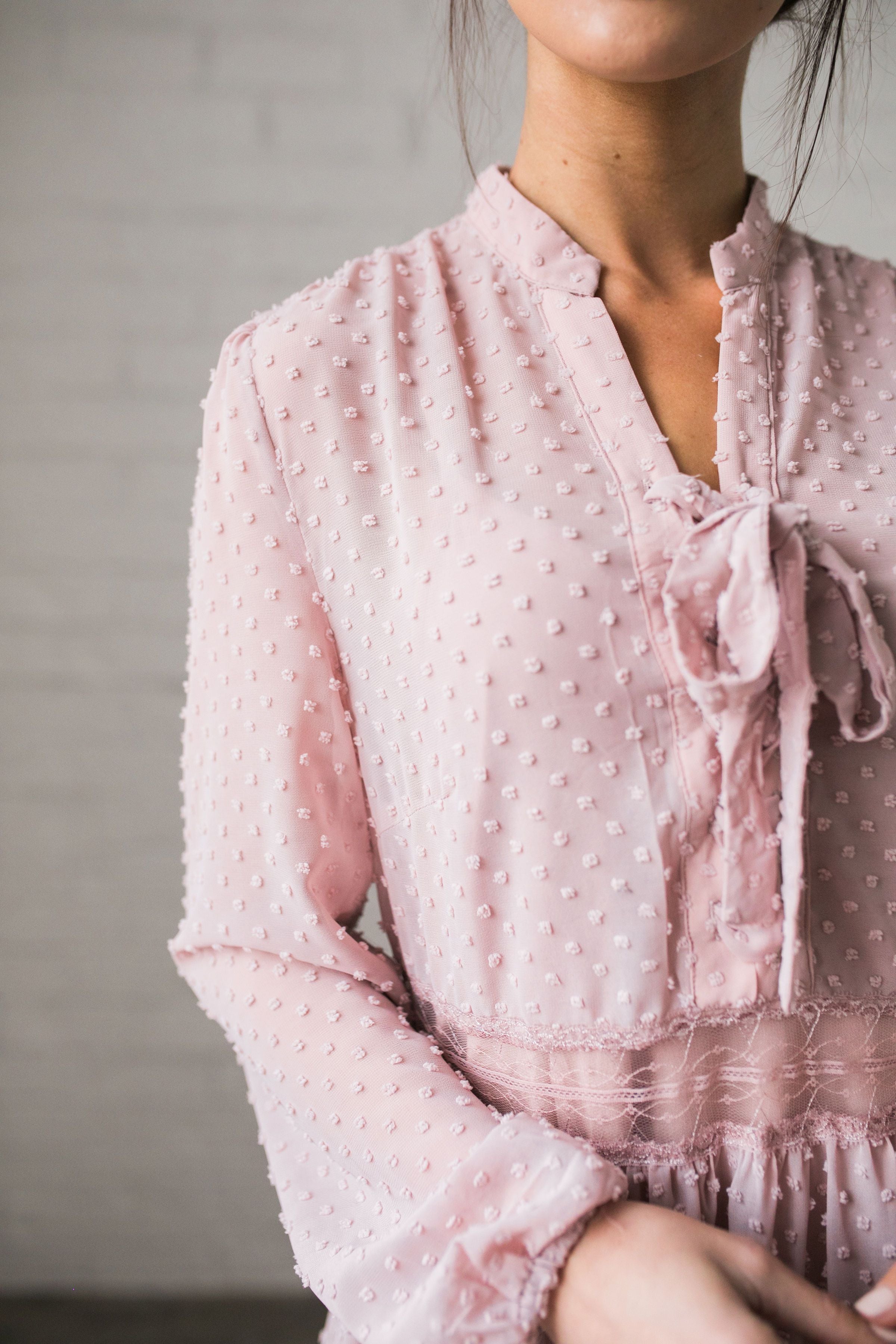 First Blush Swiss Dot Dress - ALL SALES FINAL