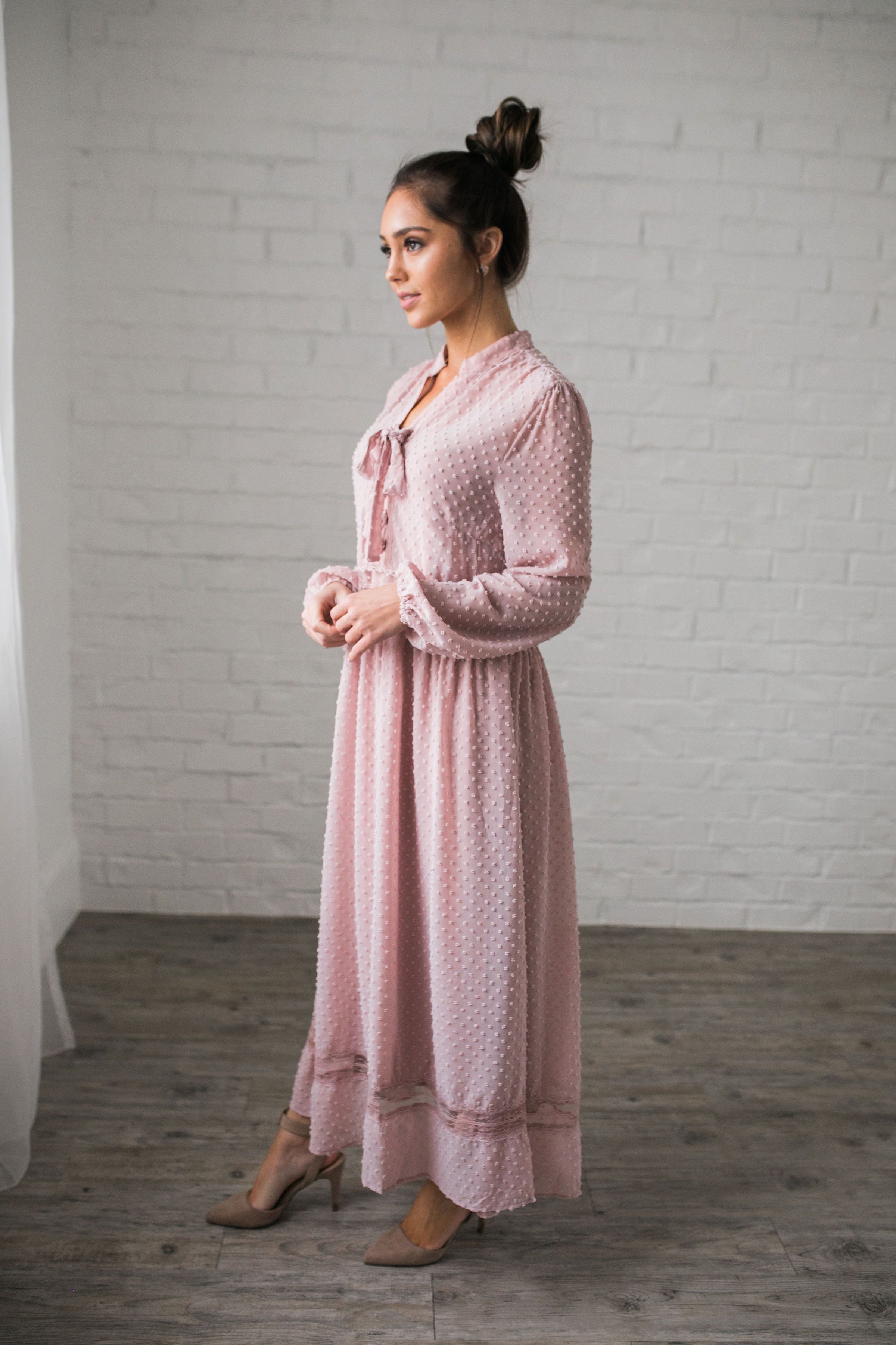 First Blush Swiss Dot Dress - ALL SALES FINAL