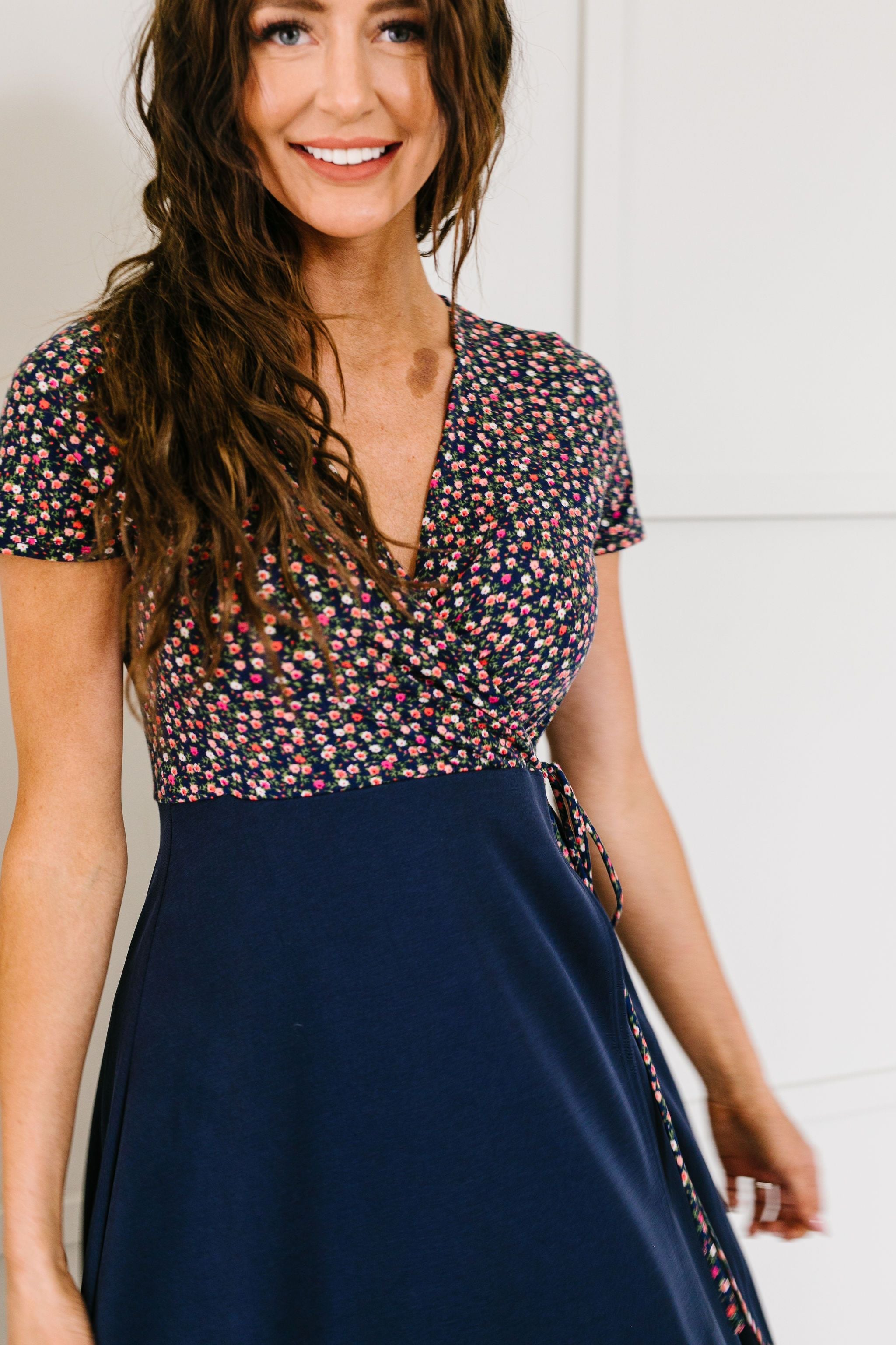 Flowers At Midnight Midi Dress