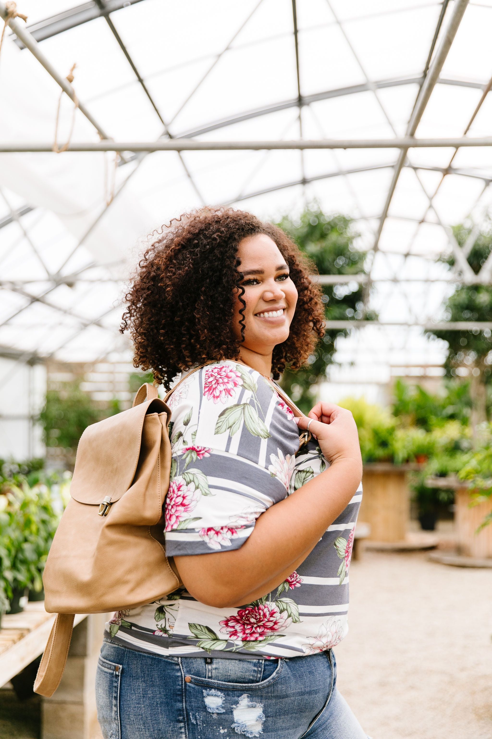 Flowers & Stripes Top