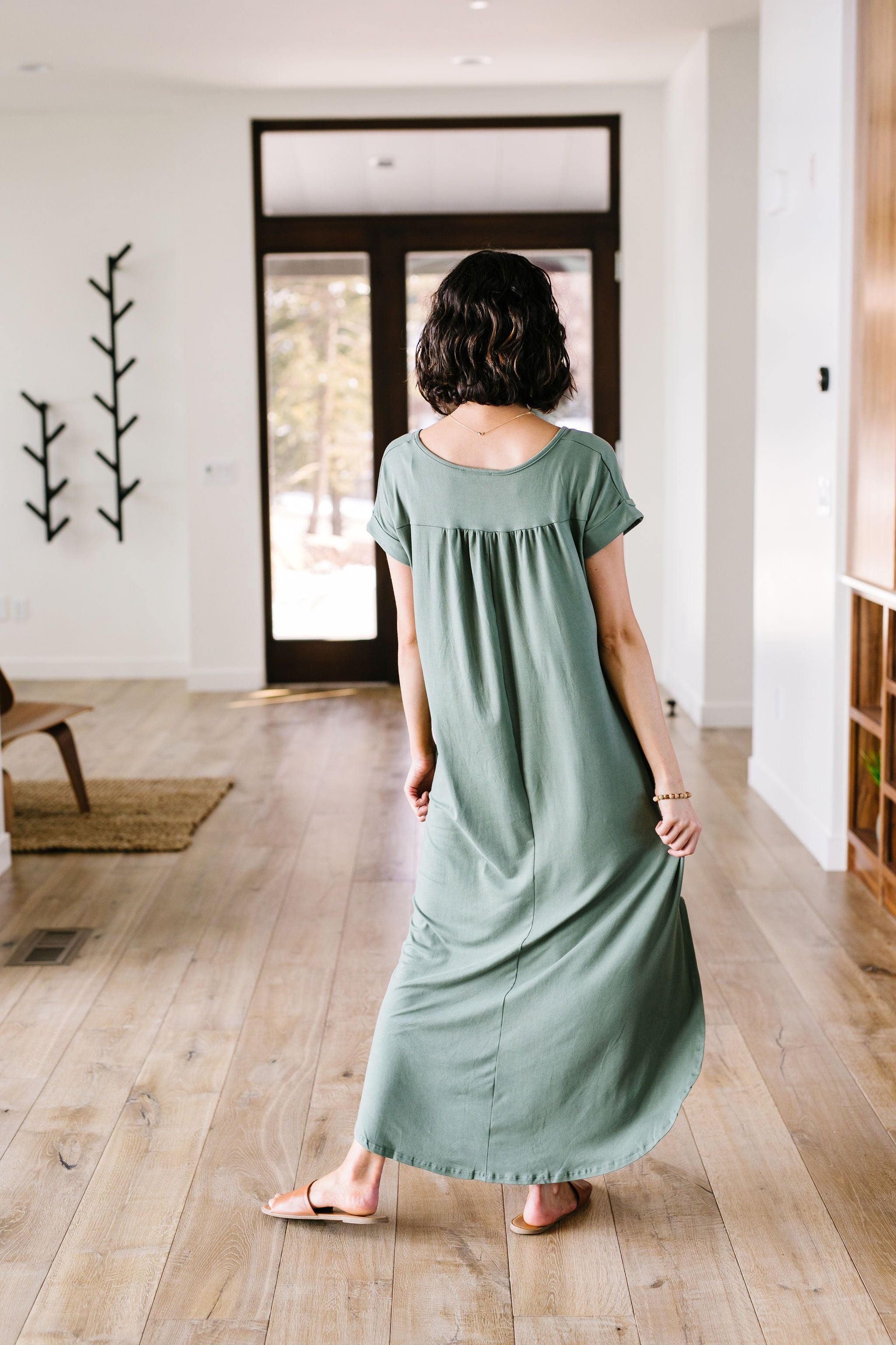 Free And Easy Maxi Dress In Light Olive