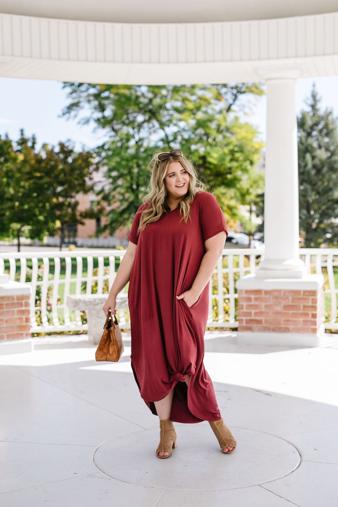 Free And Easy Maxi Dress In Rust