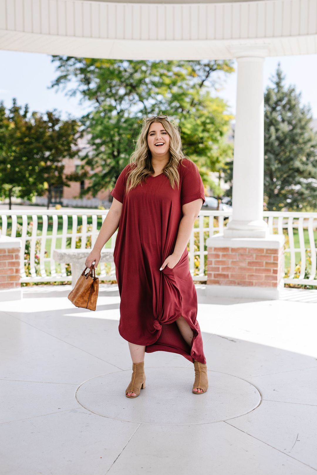 Free And Easy Maxi Dress In Rust