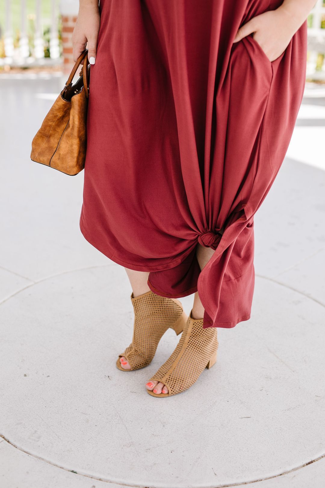 Free And Easy Maxi Dress In Rust