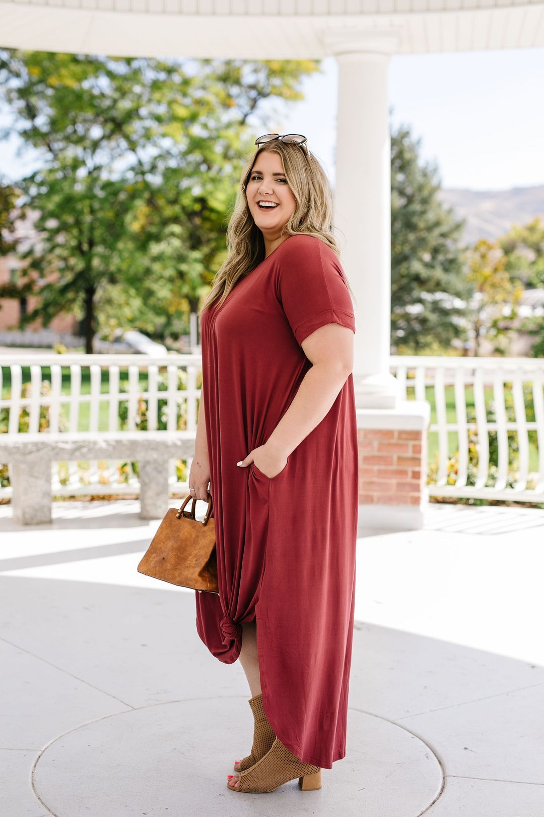 Free And Easy Maxi Dress In Rust