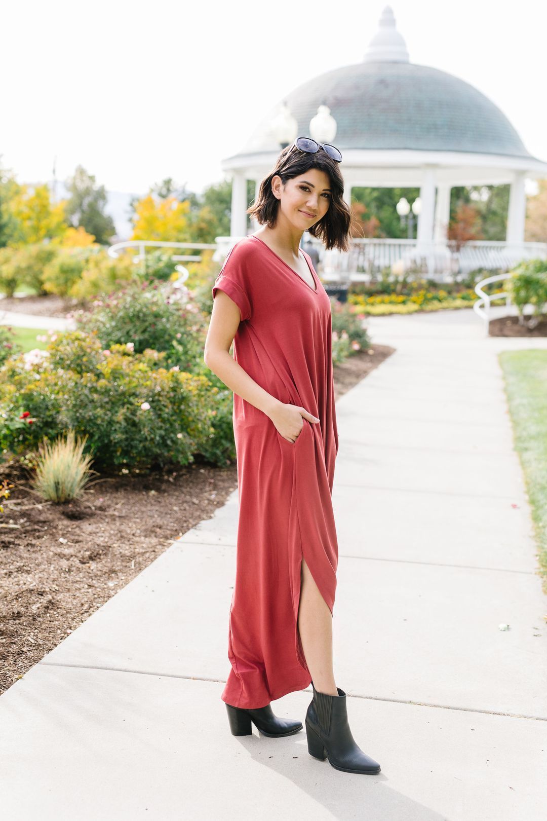 Free And Easy Maxi Dress In Rust