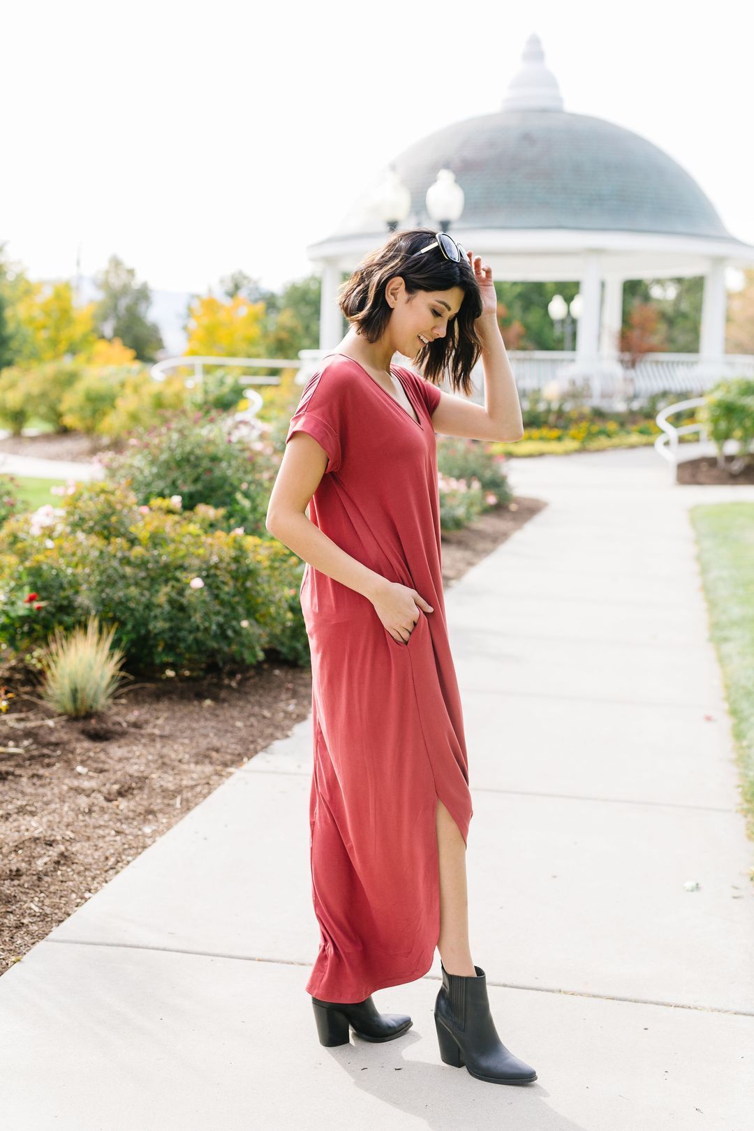 Free And Easy Maxi Dress In Rust