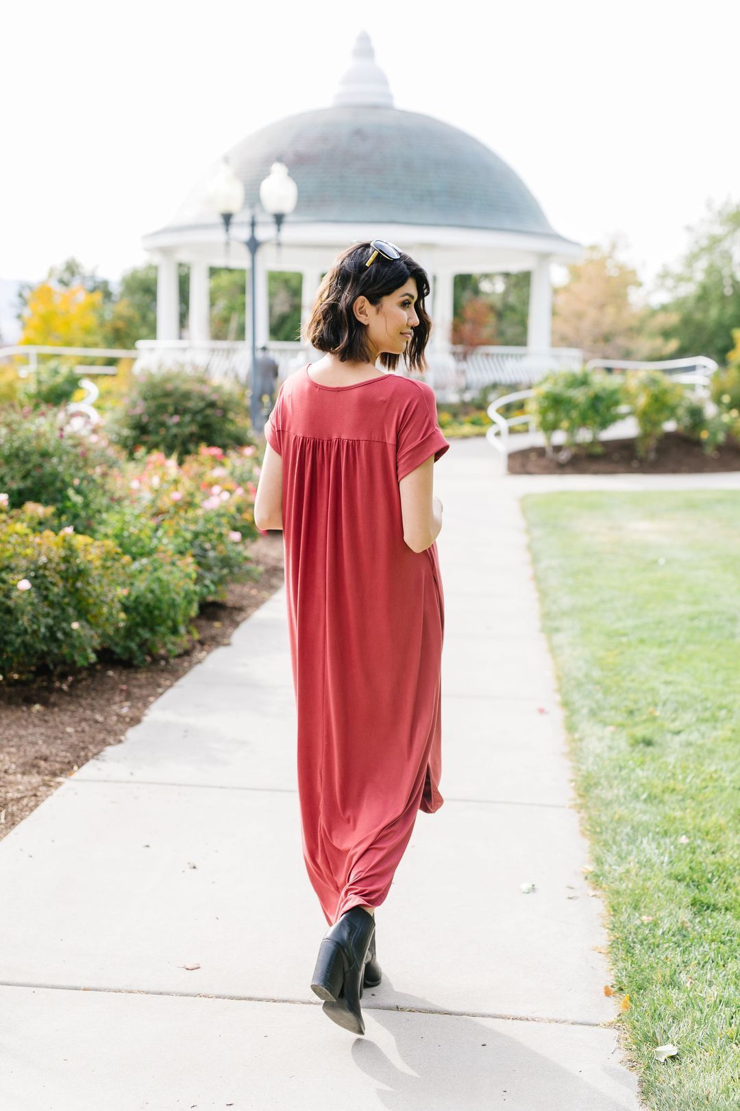 Free And Easy Maxi Dress In Rust