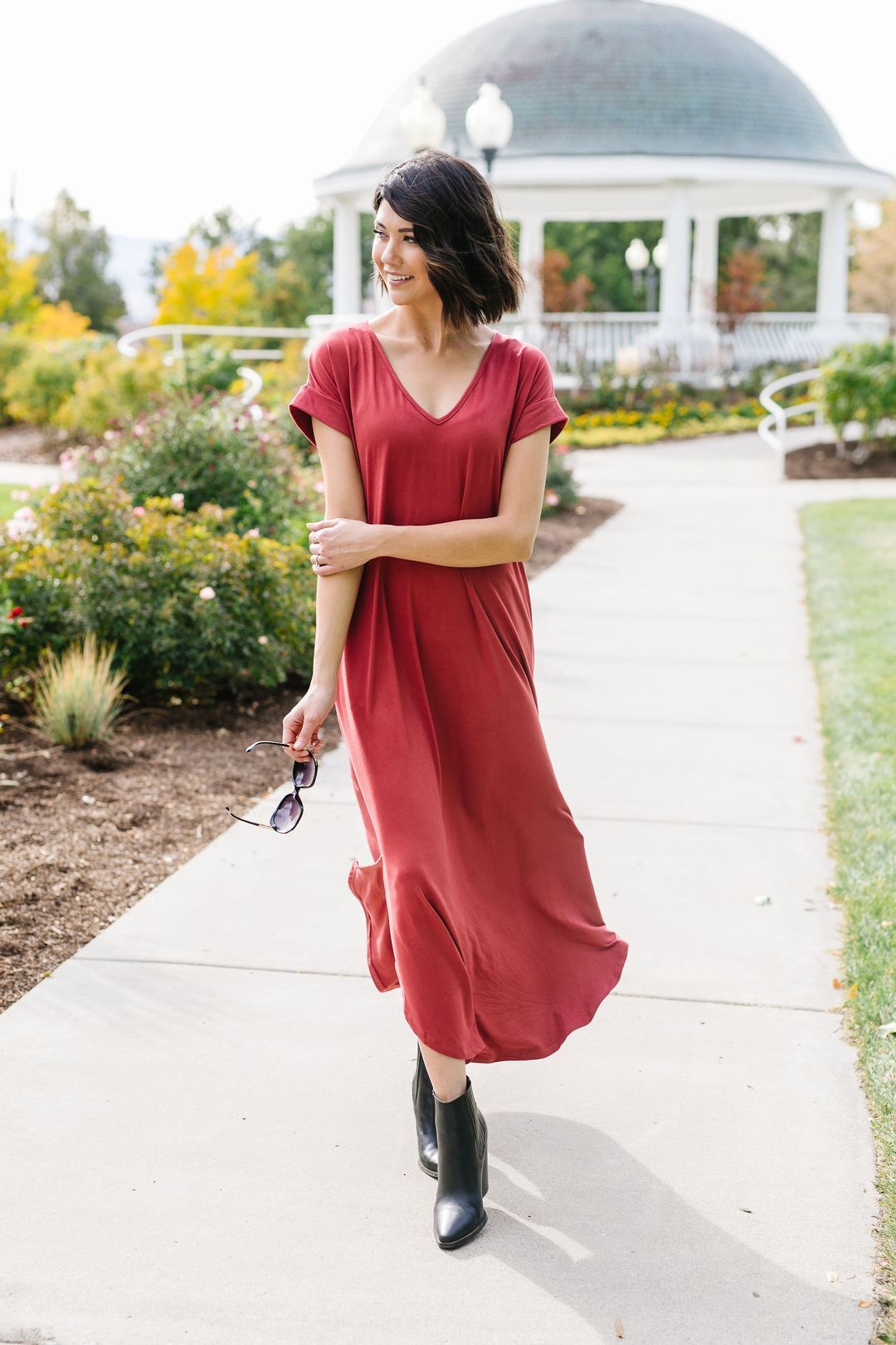 Free And Easy Maxi Dress In Rust