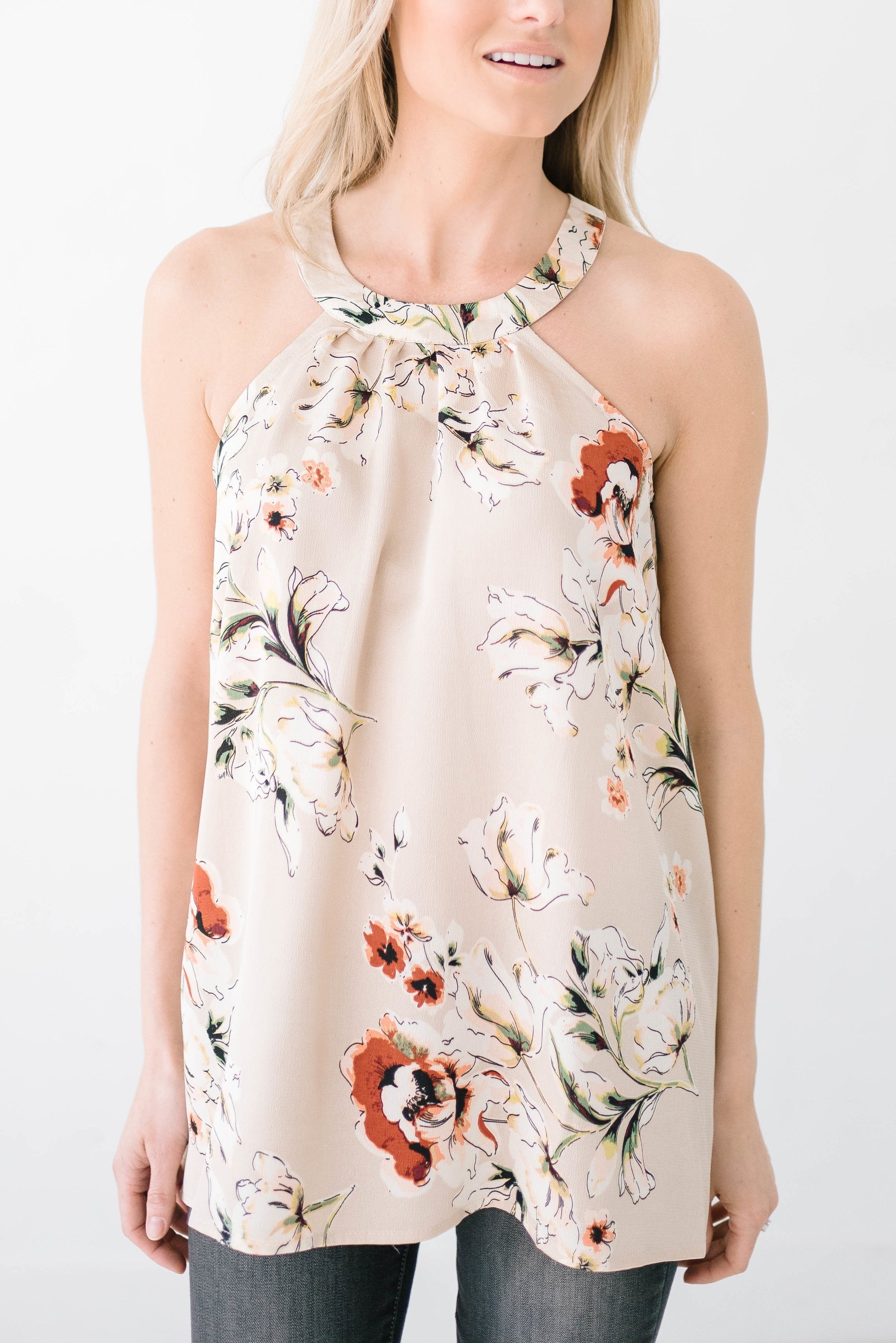 Full Bloom Floral Halter