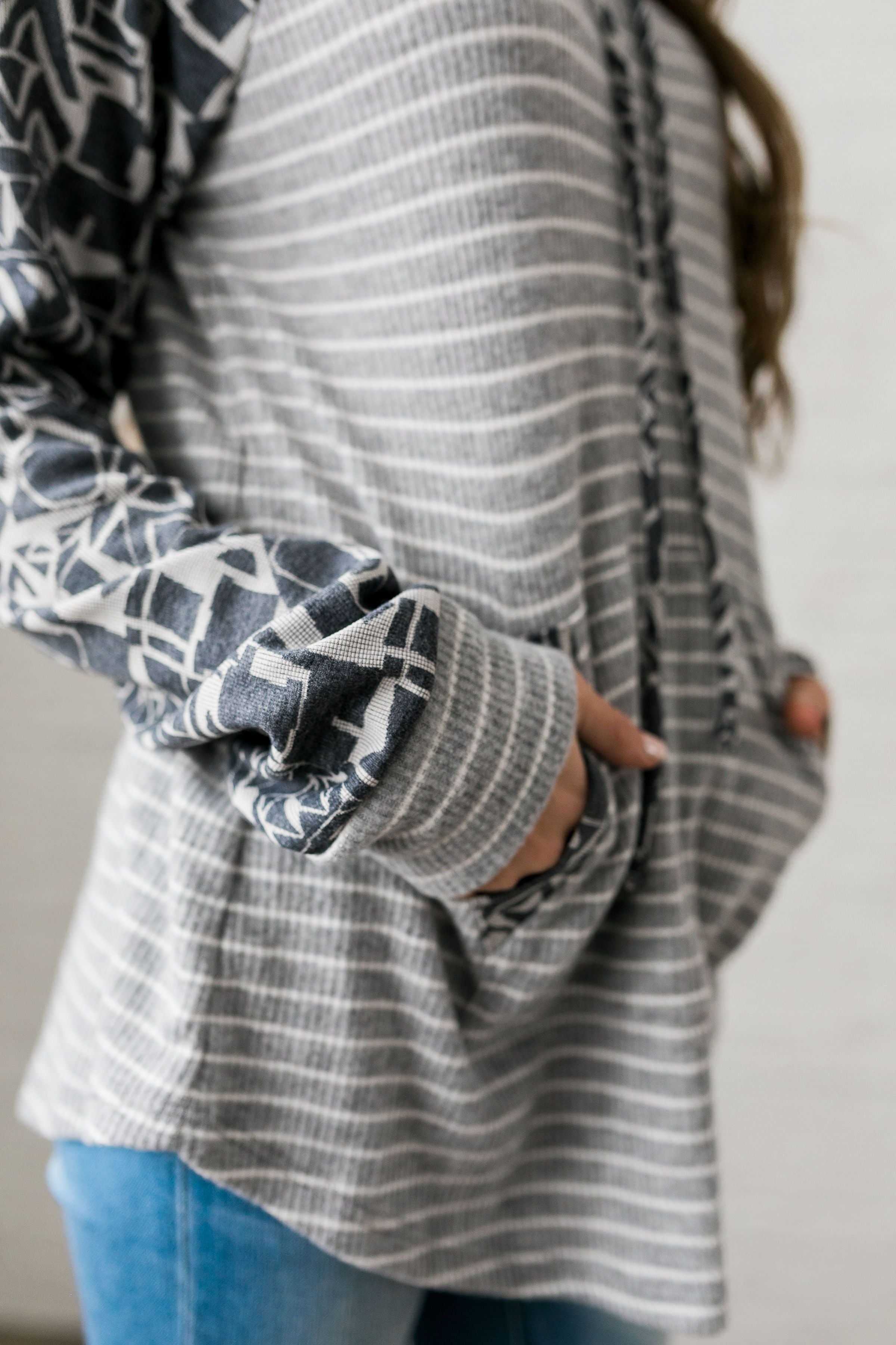 Geometry 101 Raglan Cowl Neck Top - ALL SALES FINAL