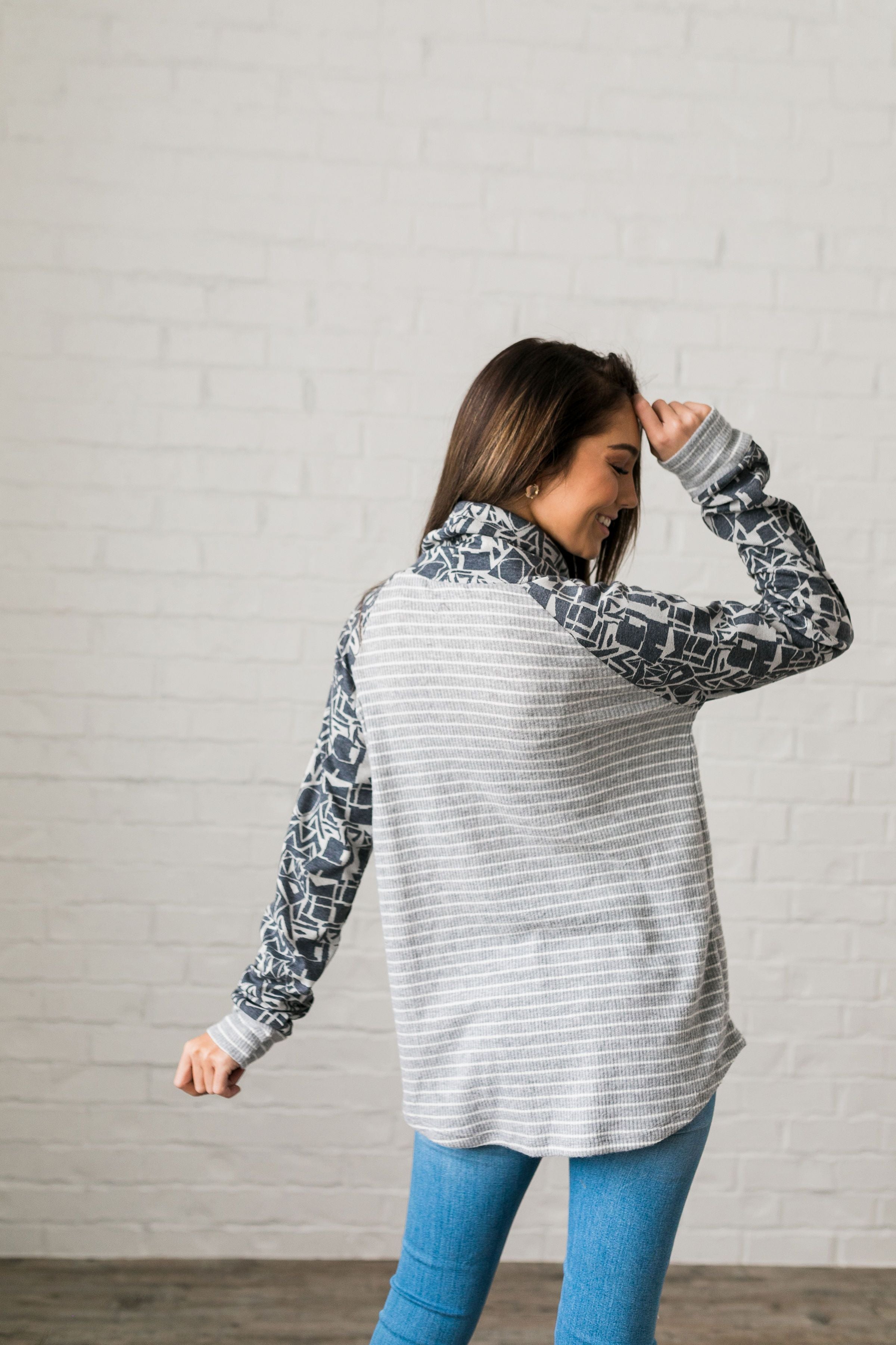 Geometry 101 Raglan Cowl Neck Top - ALL SALES FINAL