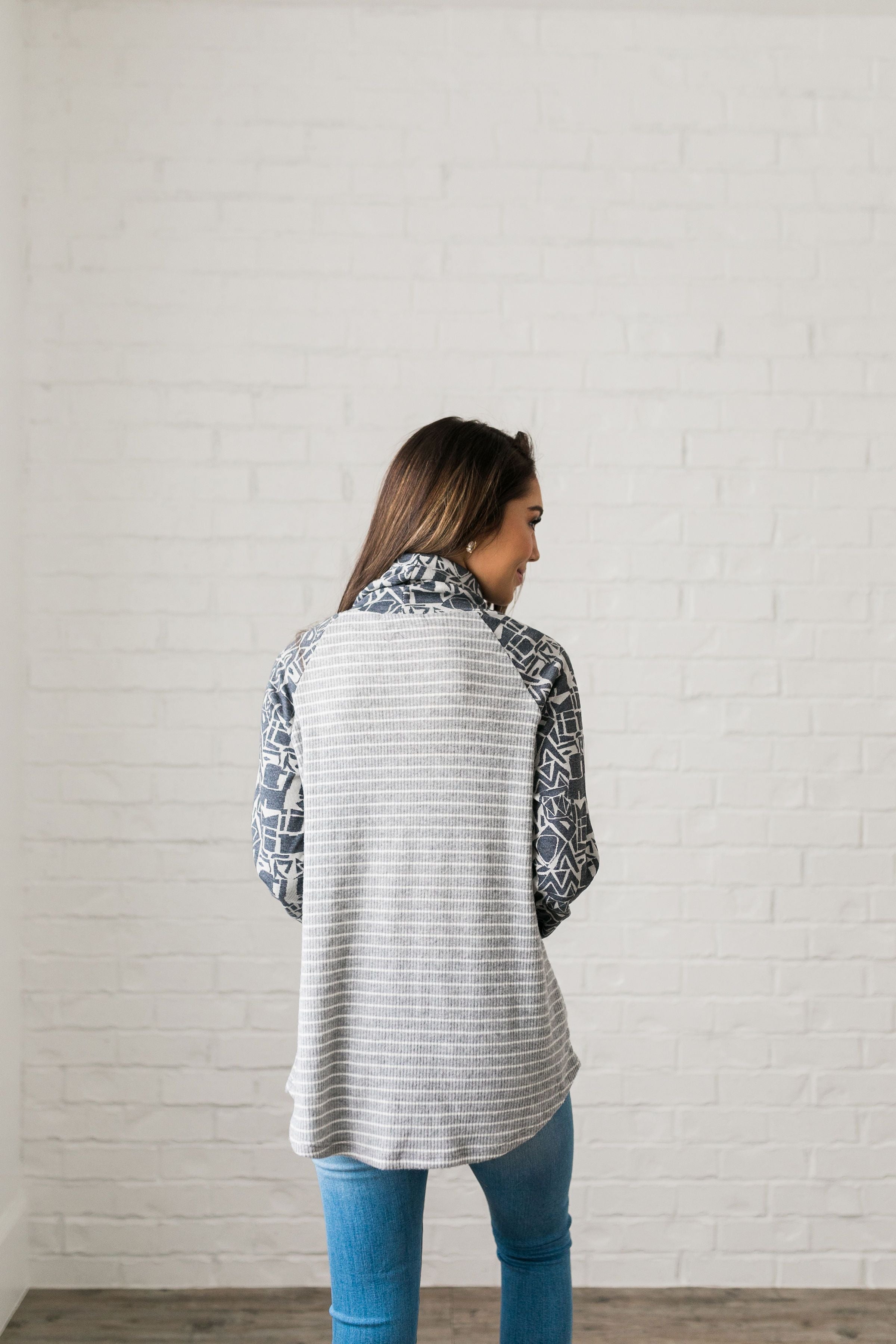 Geometry 101 Raglan Cowl Neck Top - ALL SALES FINAL