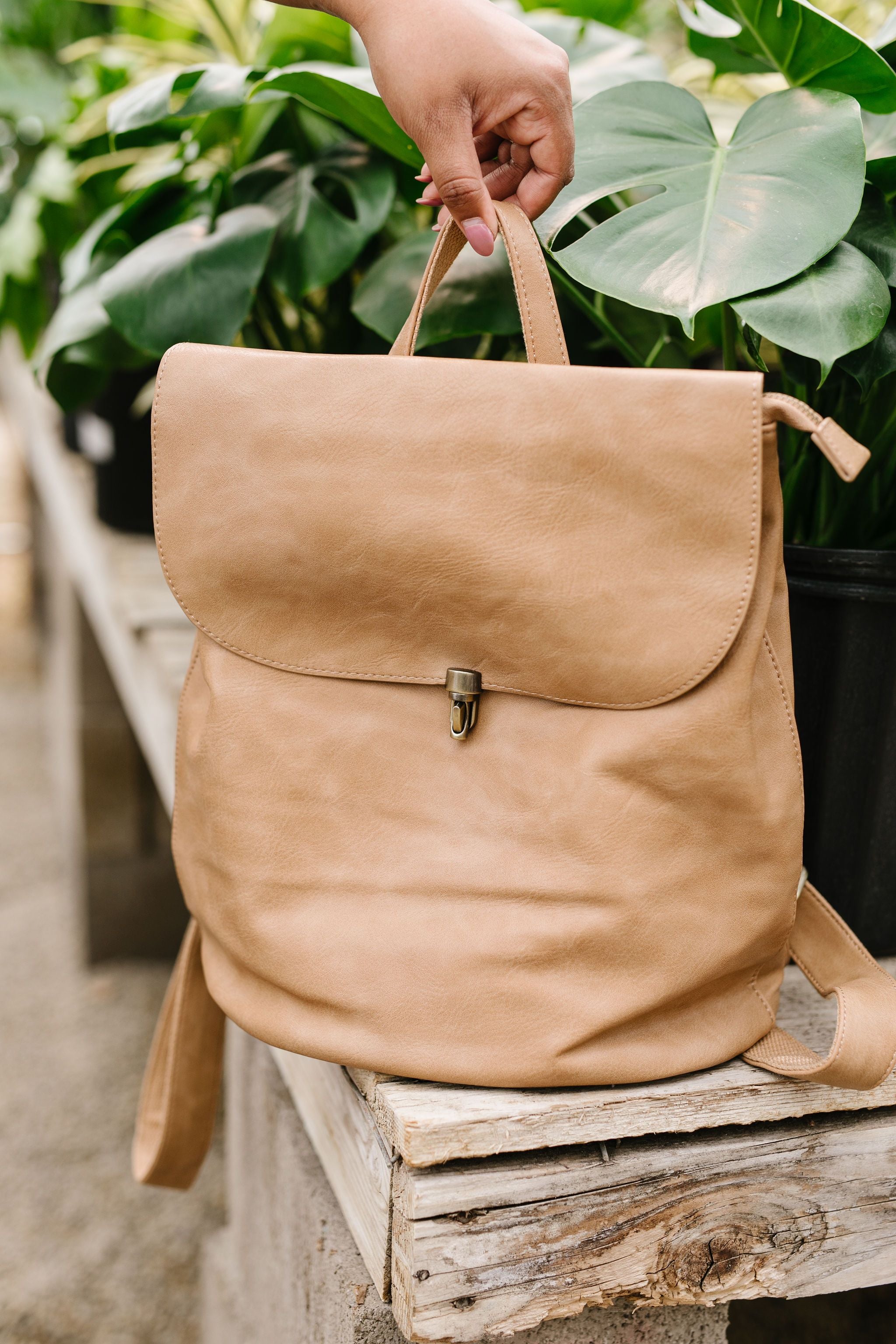 Girl On The Go Backpack In Camel
