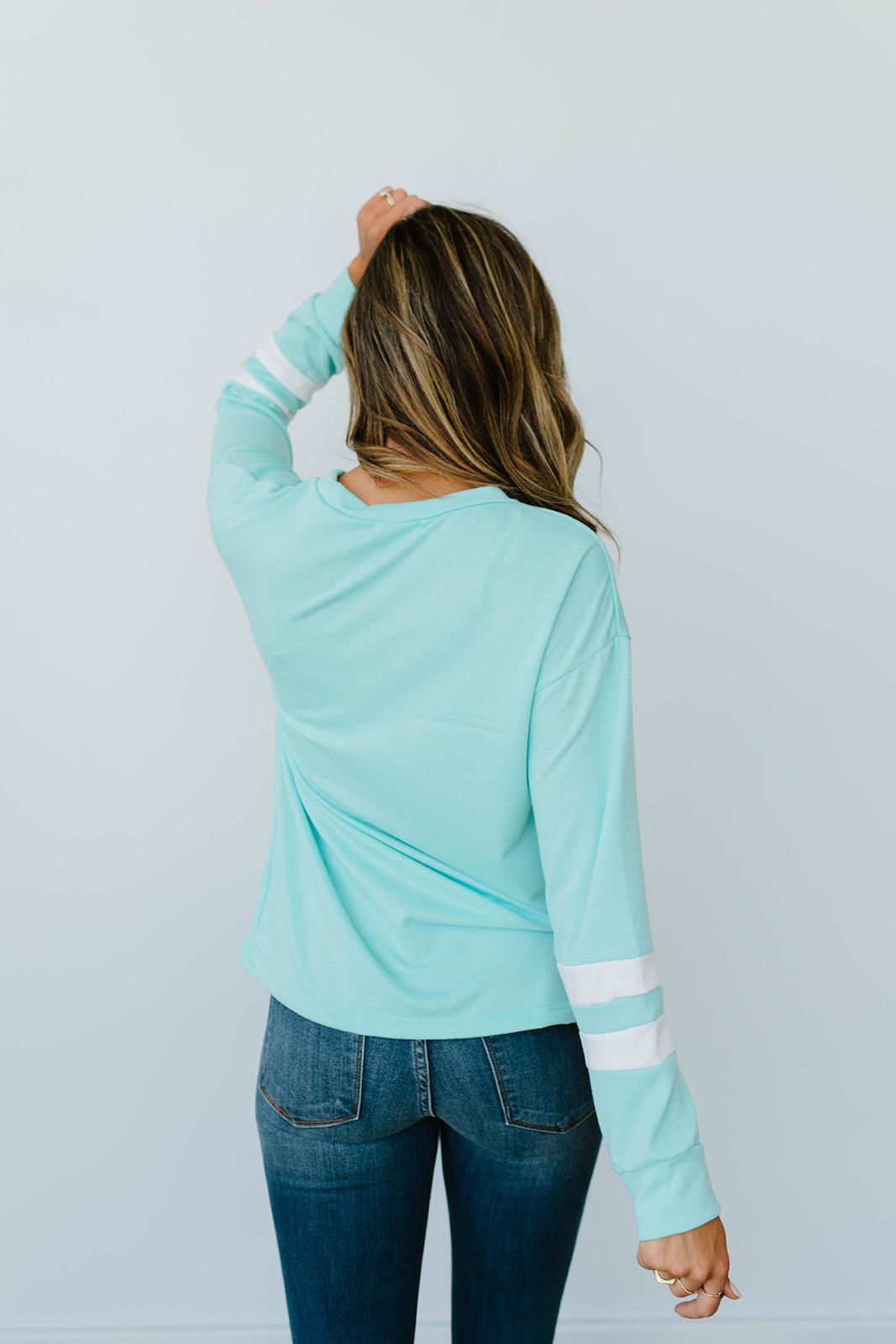 Good Sport Pullover In Aqua