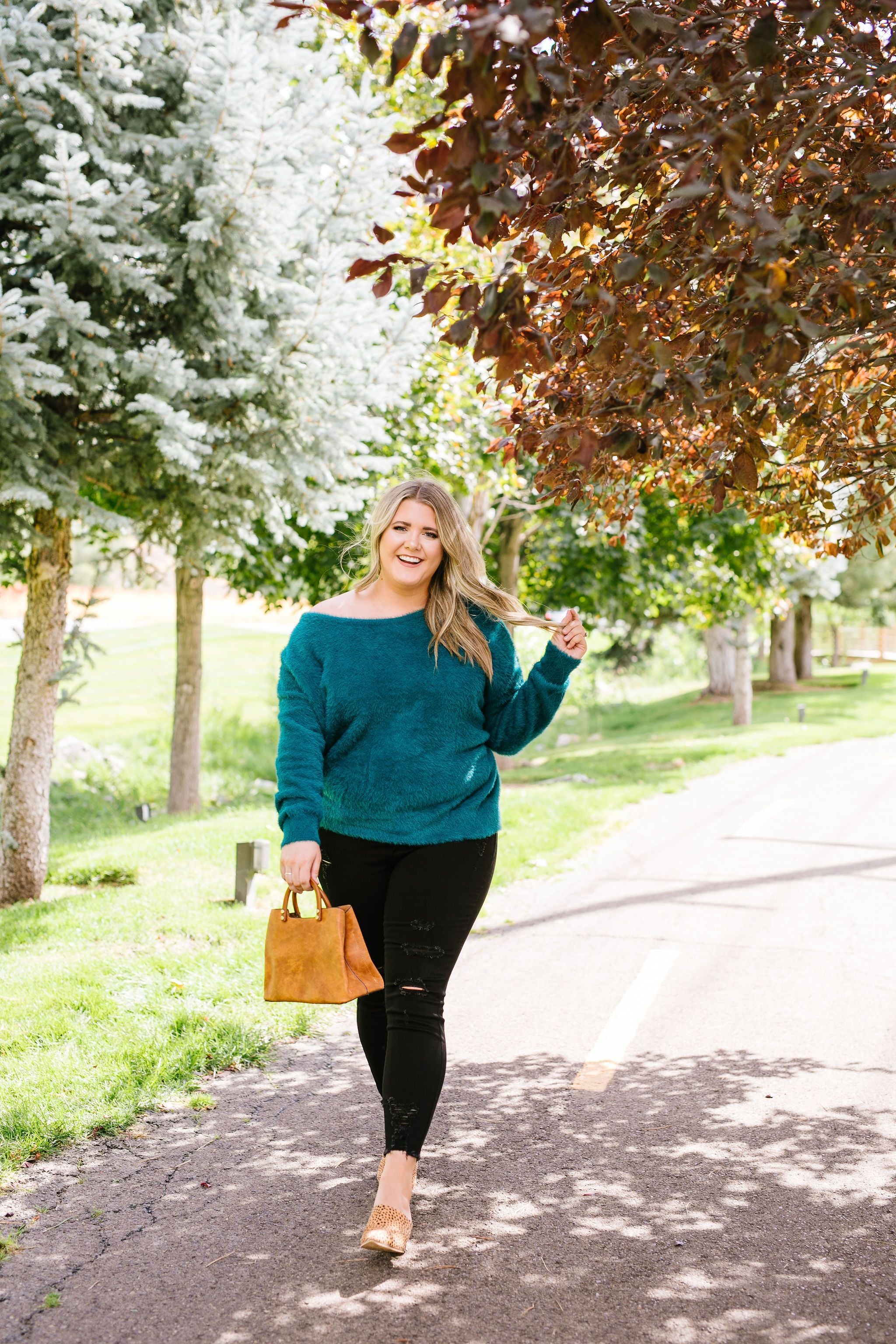 Got It Made Angora Sweater In Jade