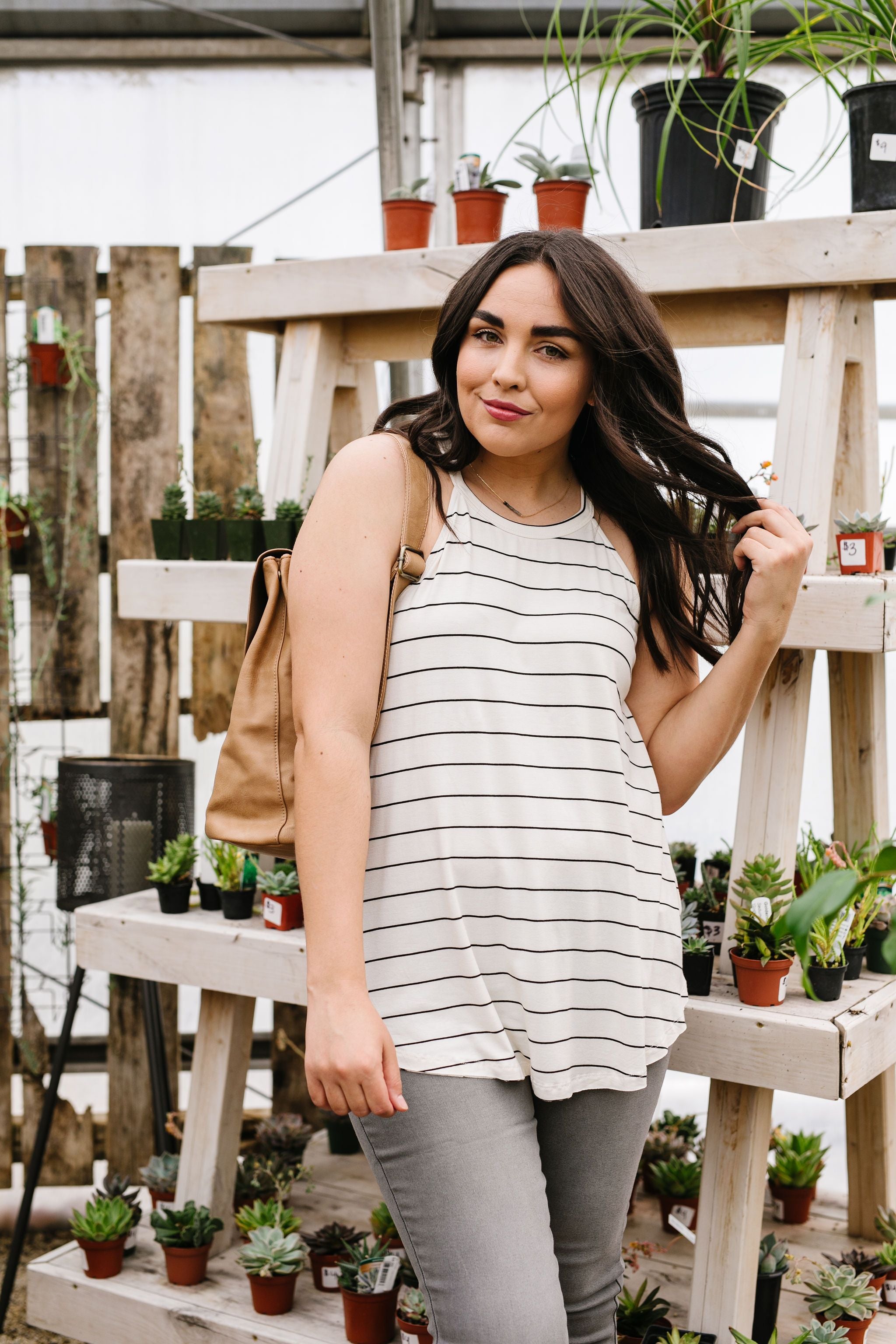 Great White Halter With Black Stripes