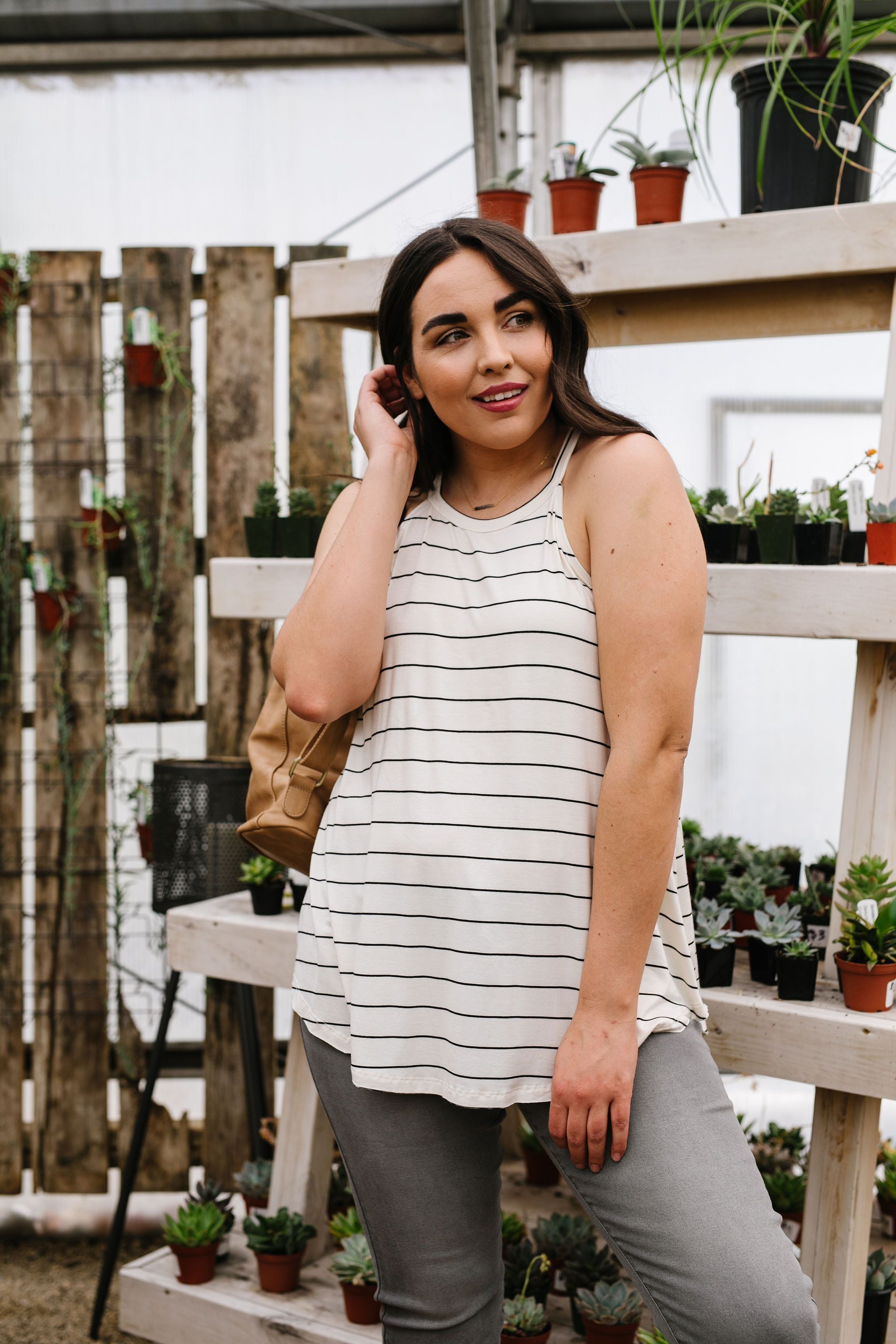 Great White Halter With Black Stripes