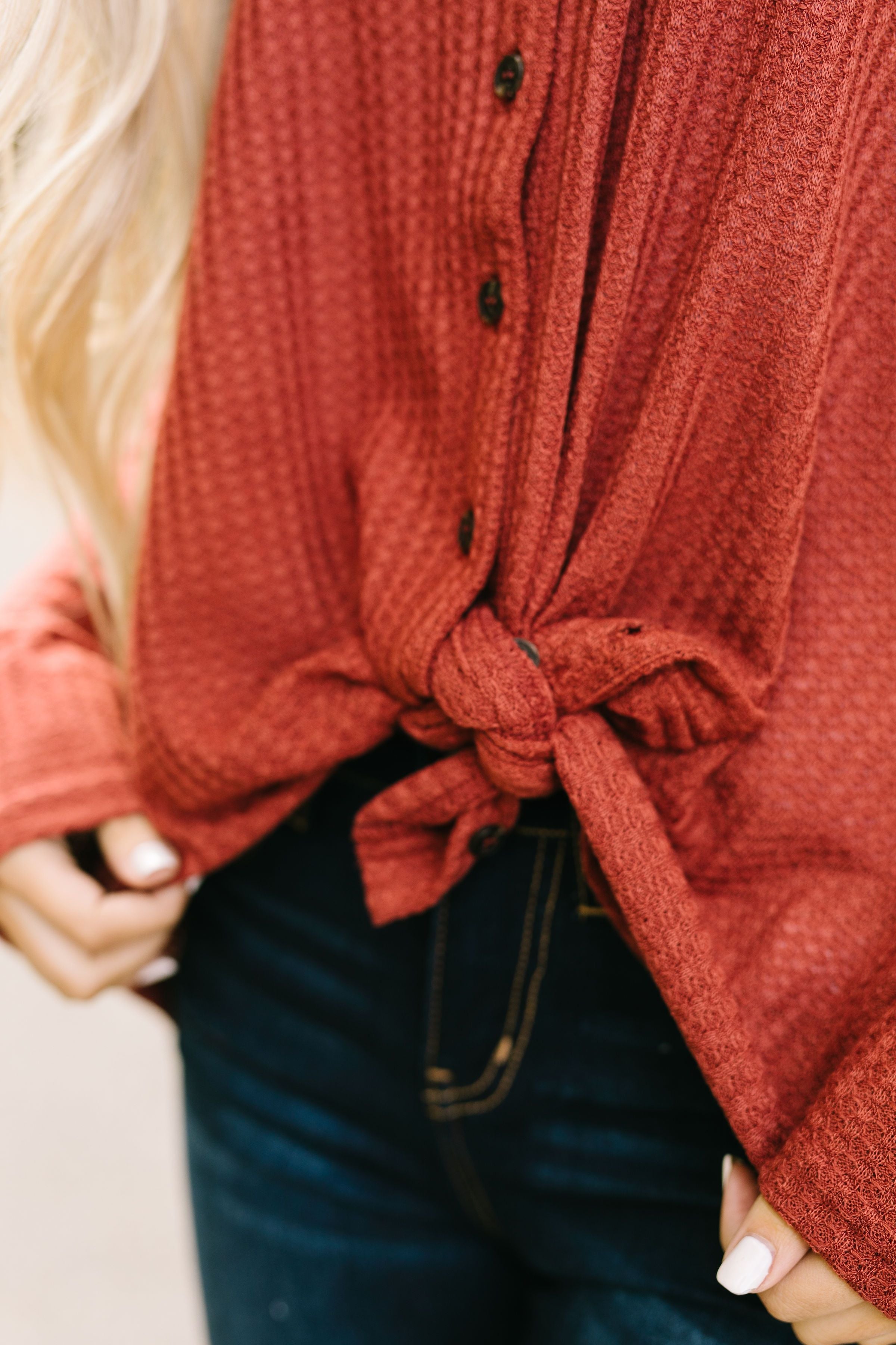 Harvest Buttondown In Burgundy - ALL SALES FINAL