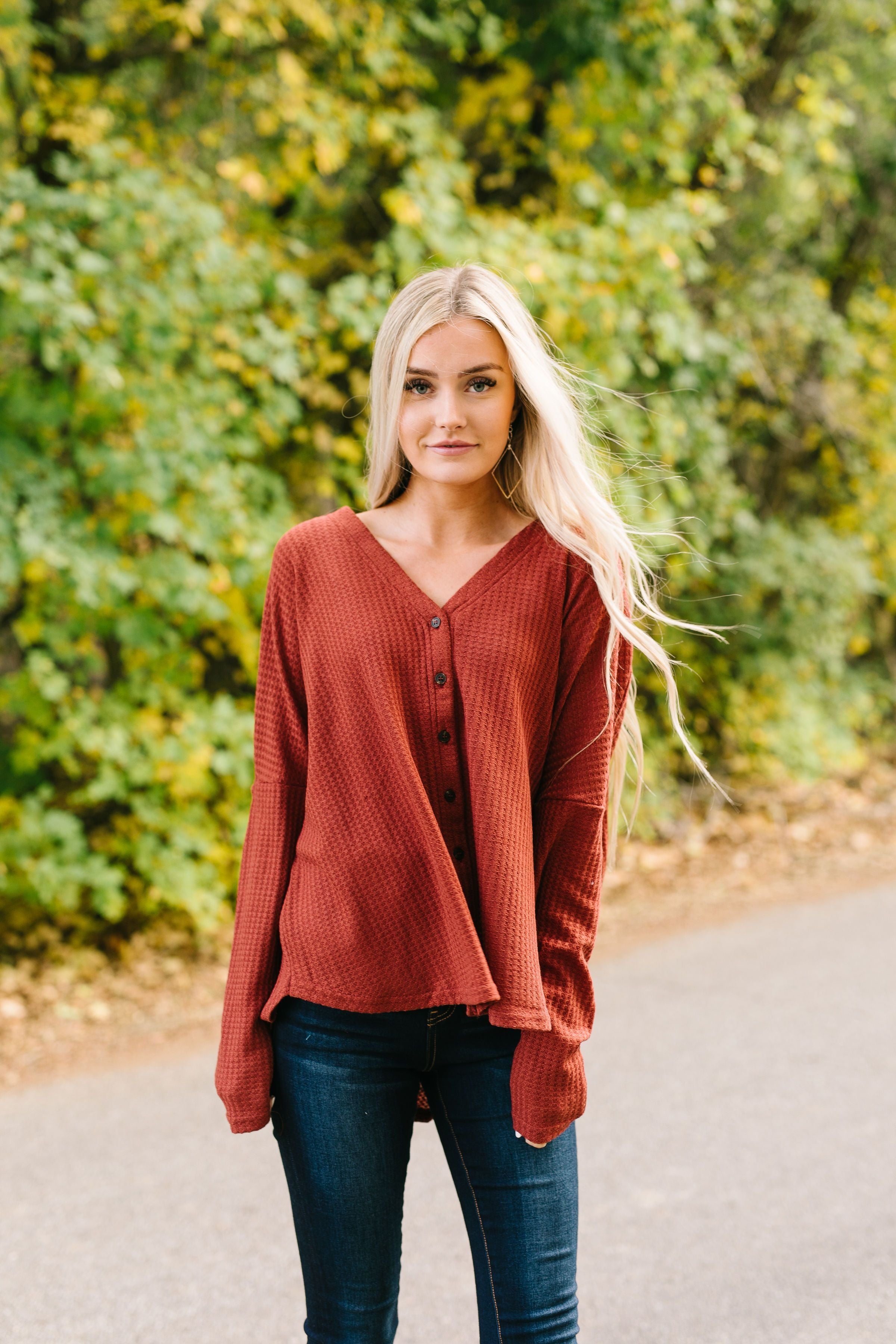 Harvest Buttondown In Burgundy - ALL SALES FINAL