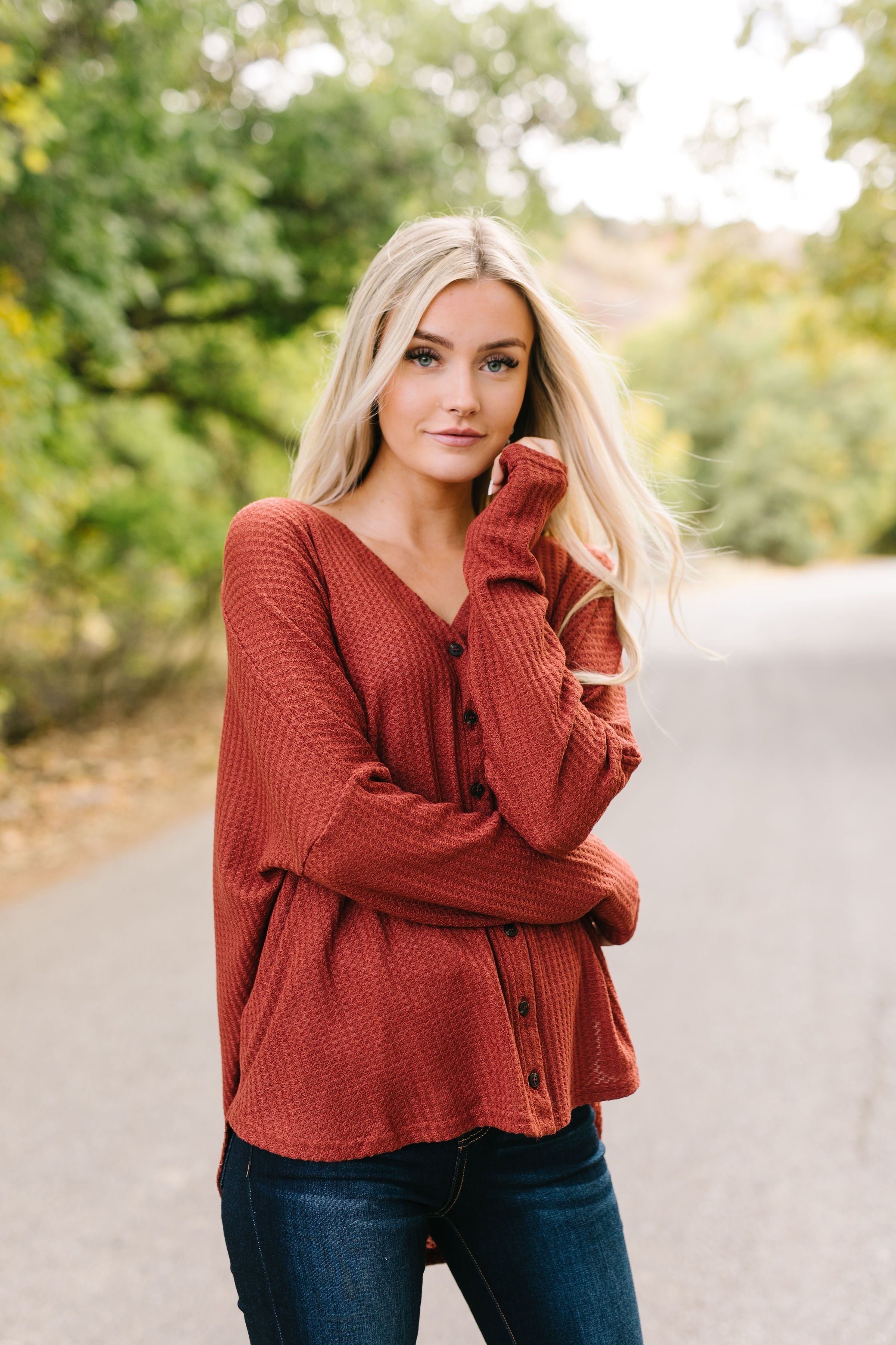 Harvest Buttondown In Burgundy - ALL SALES FINAL