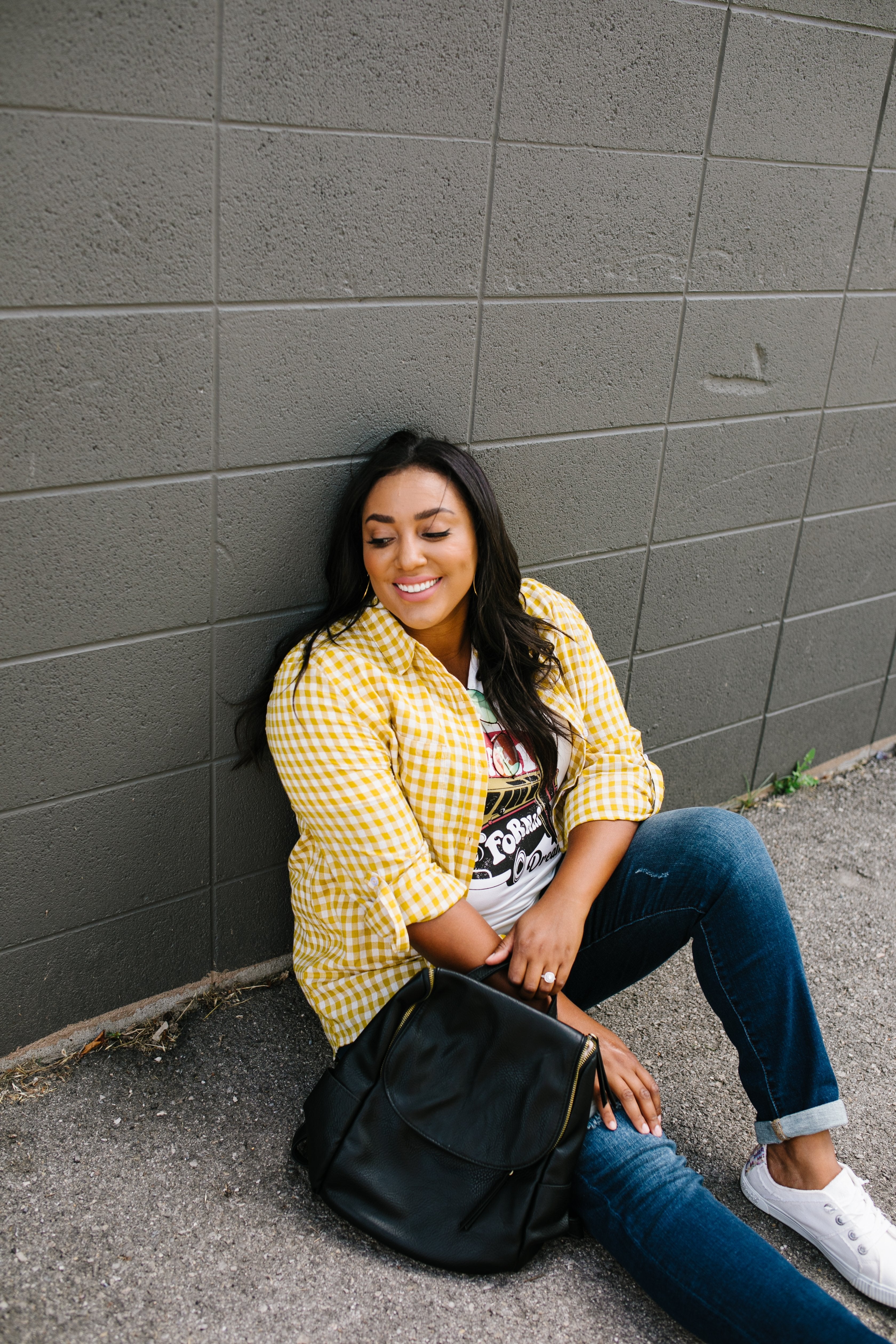 Harvest Gold Plaid Button-down