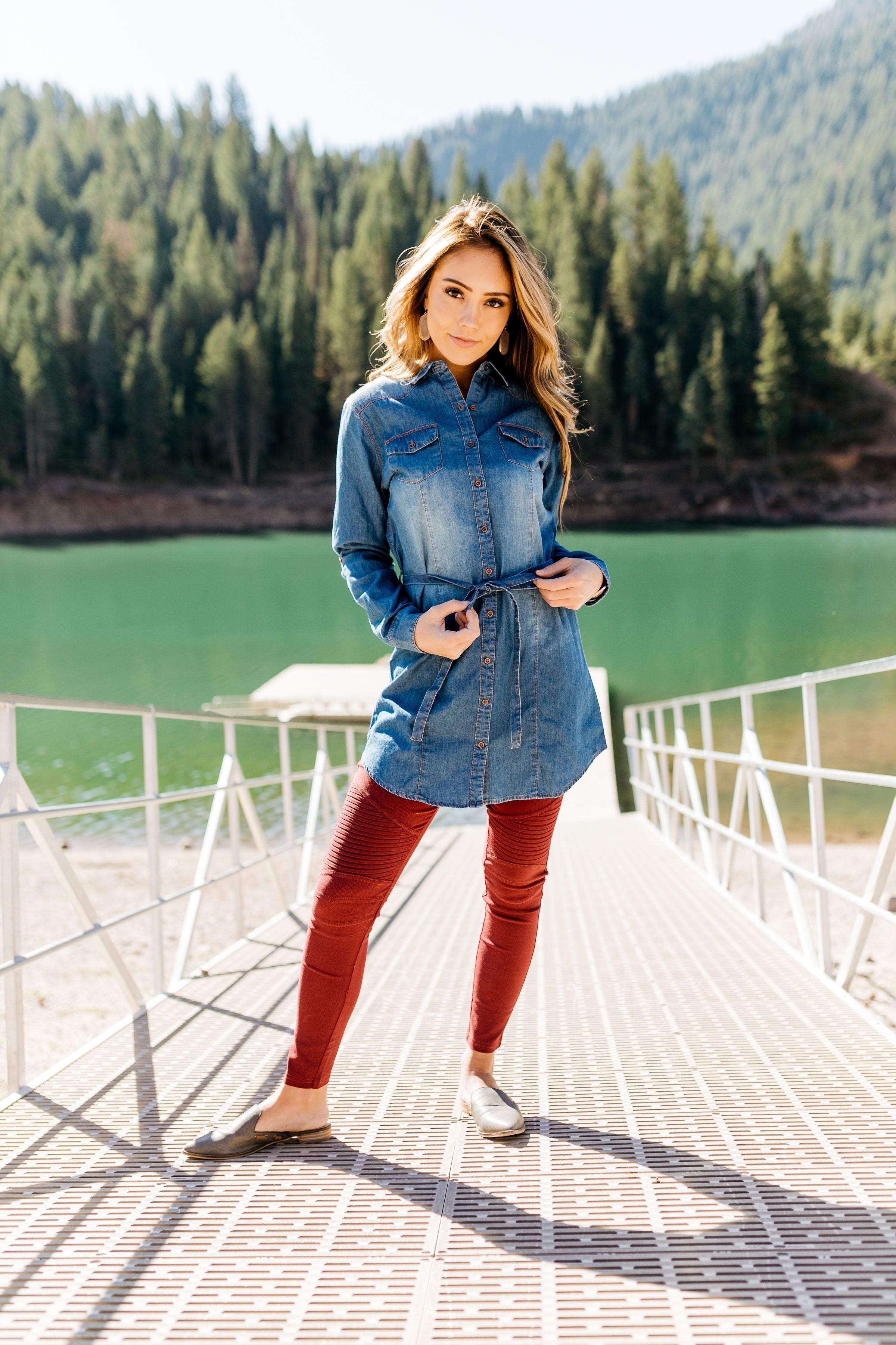 Hey There Delilah Denim Dress - ALL SALES FINAL