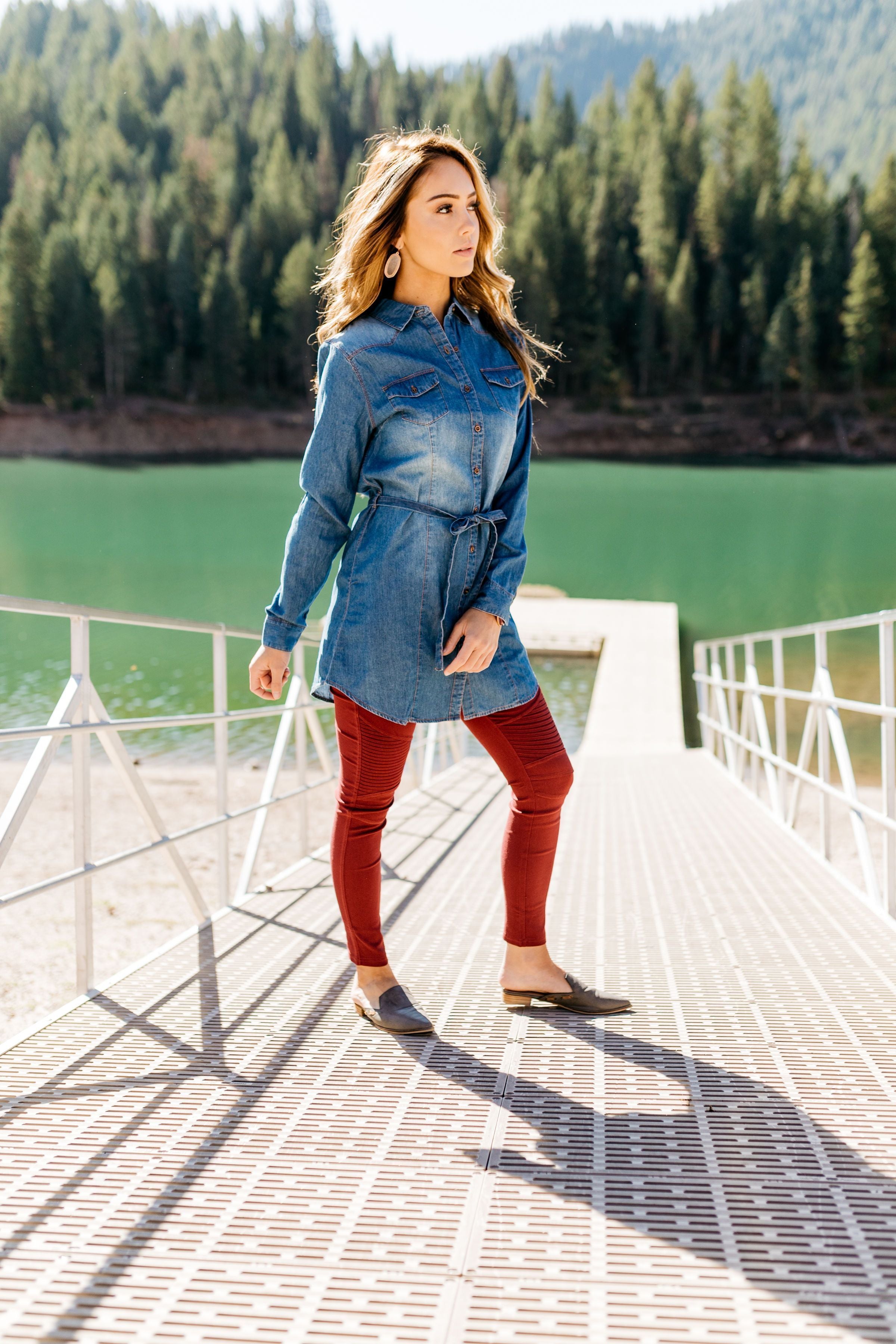 Hey There Delilah Denim Dress - ALL SALES FINAL