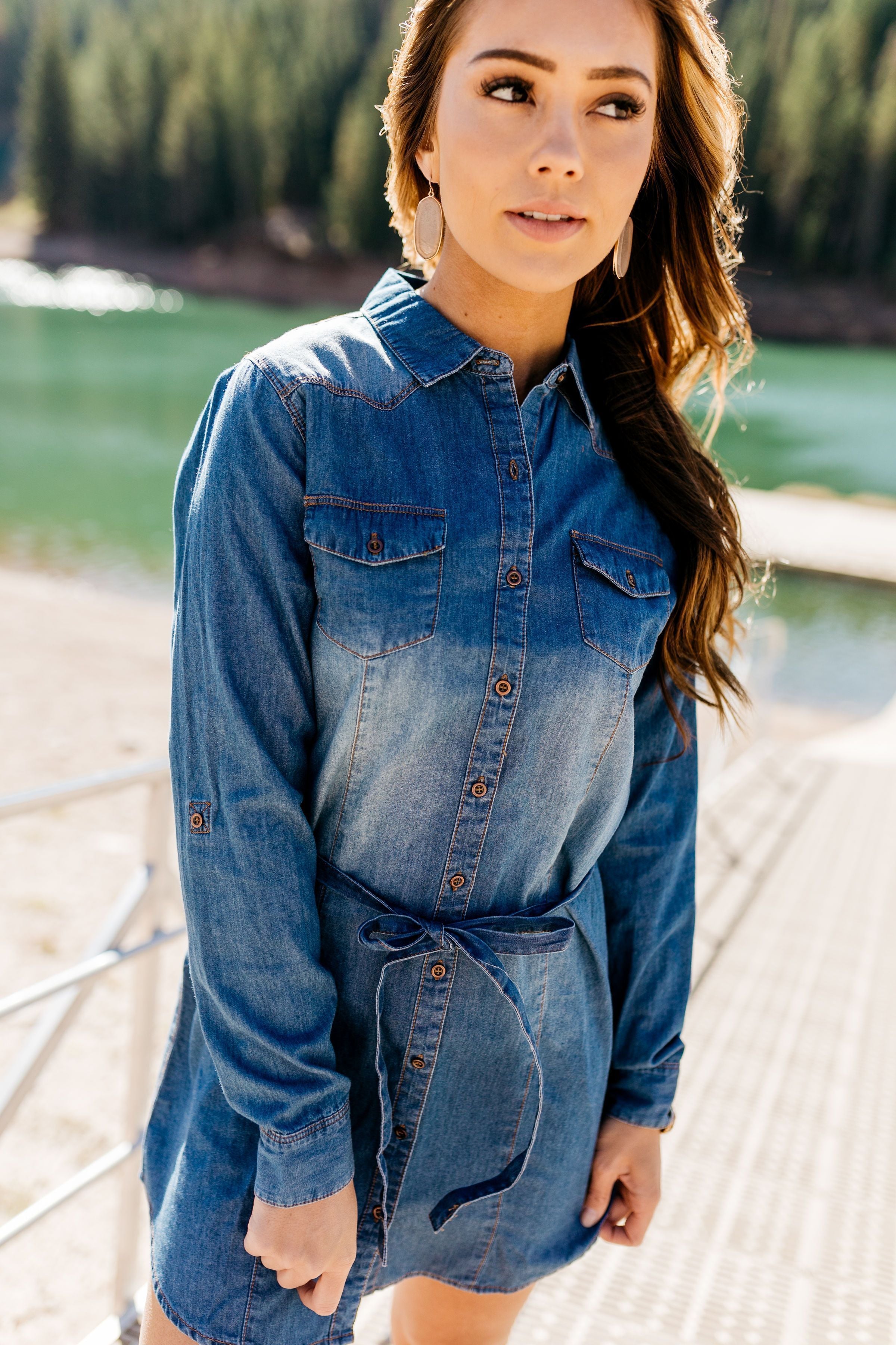 Hey There Delilah Denim Dress - ALL SALES FINAL