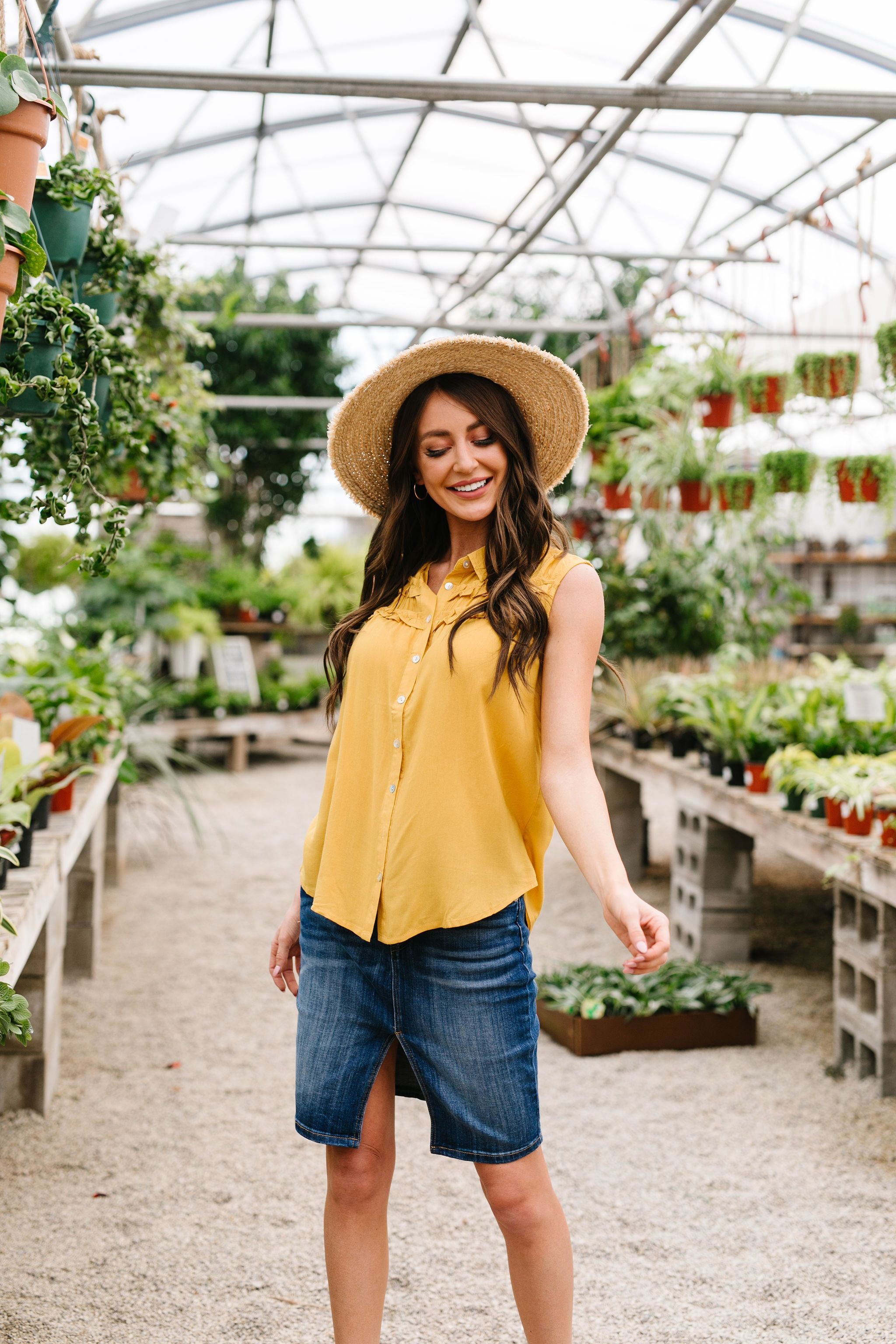 Honey Double Ruffle Sleeveless Top