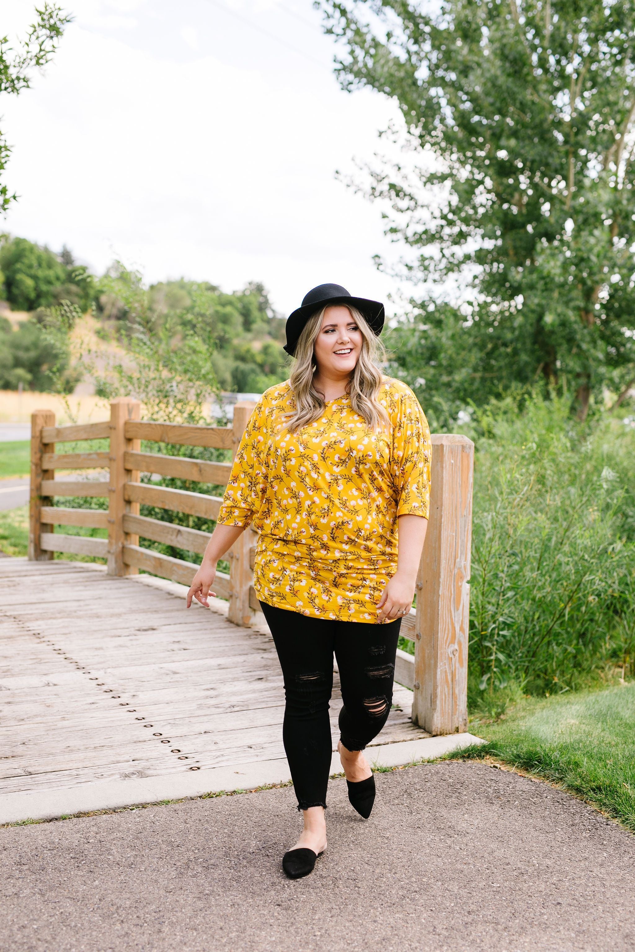 Honeysuckle Shirred Tunic