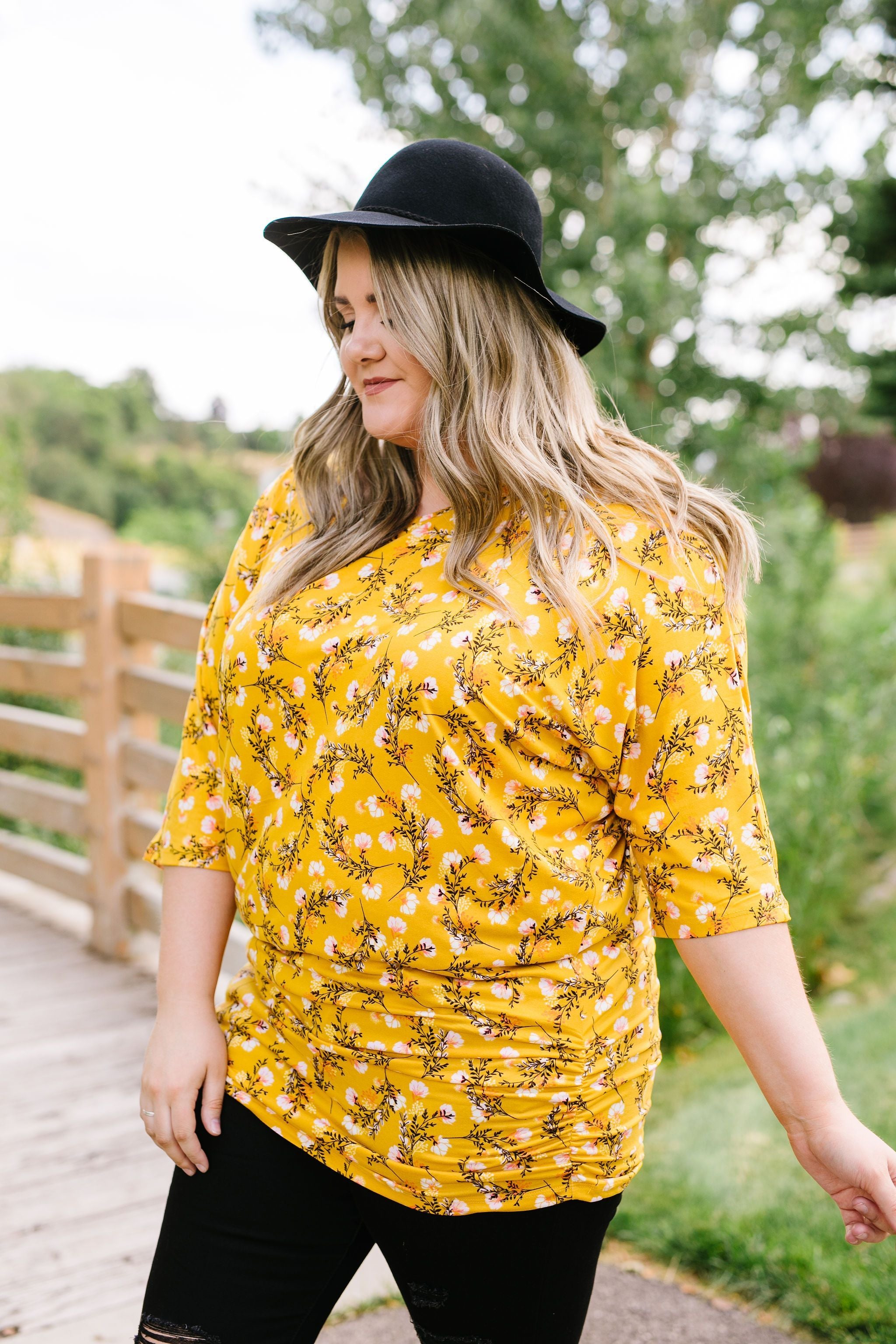 Honeysuckle Shirred Tunic