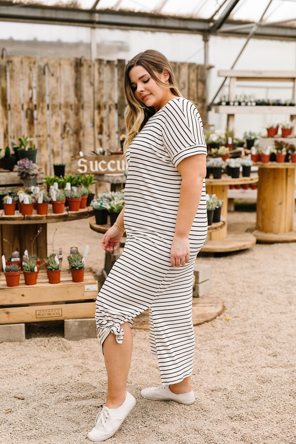 Ivory Stripes No Gripes Dress