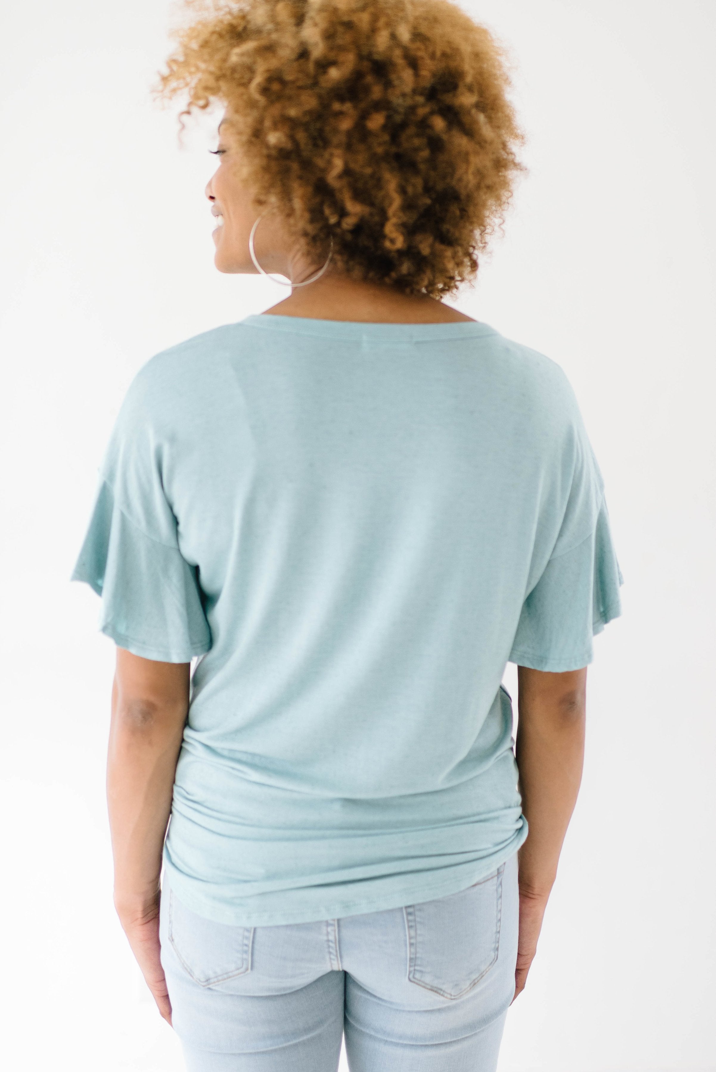 Jessica Ties Top In Seafoam