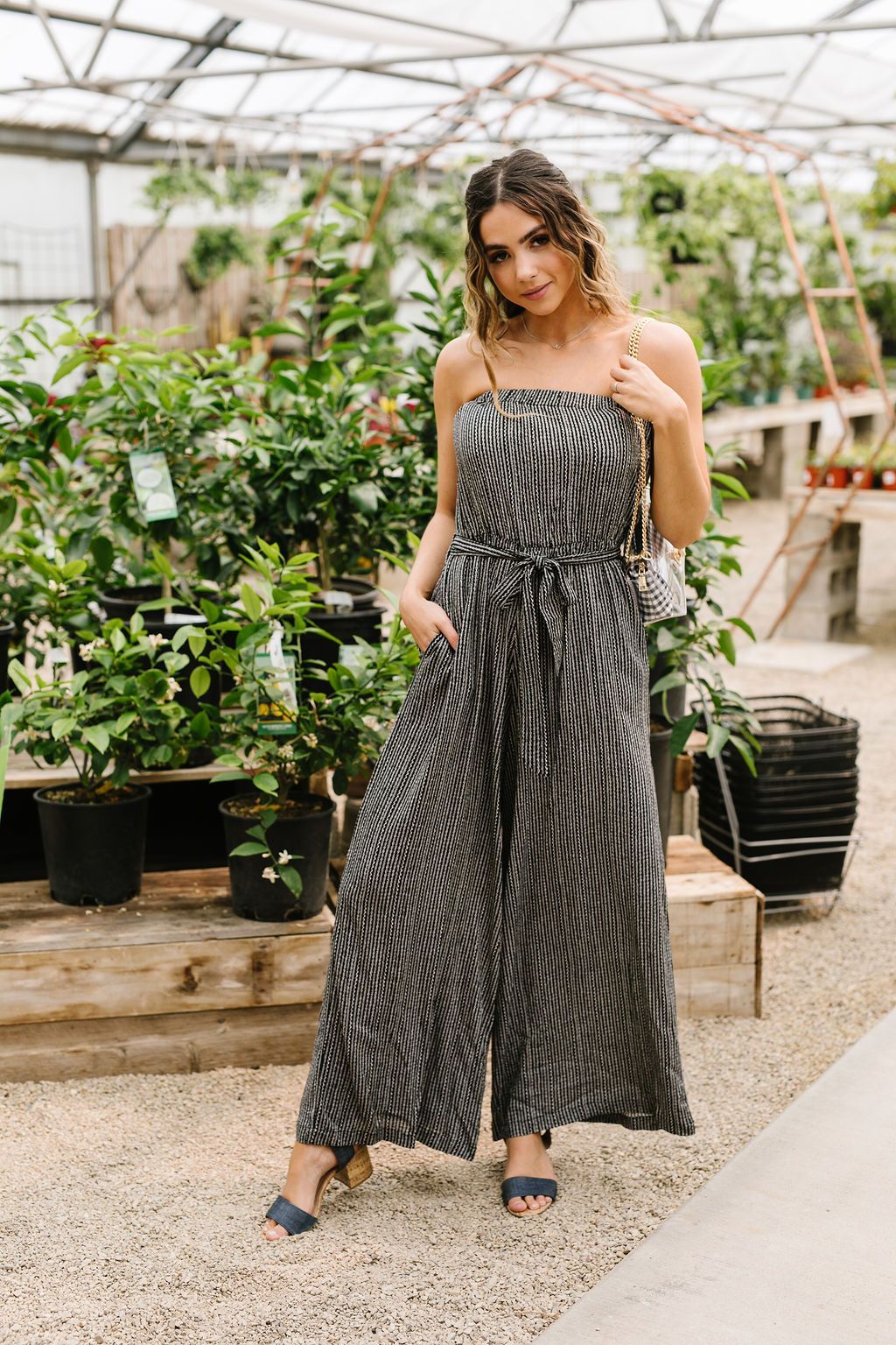 Jumpsuit: Cropped & Striped