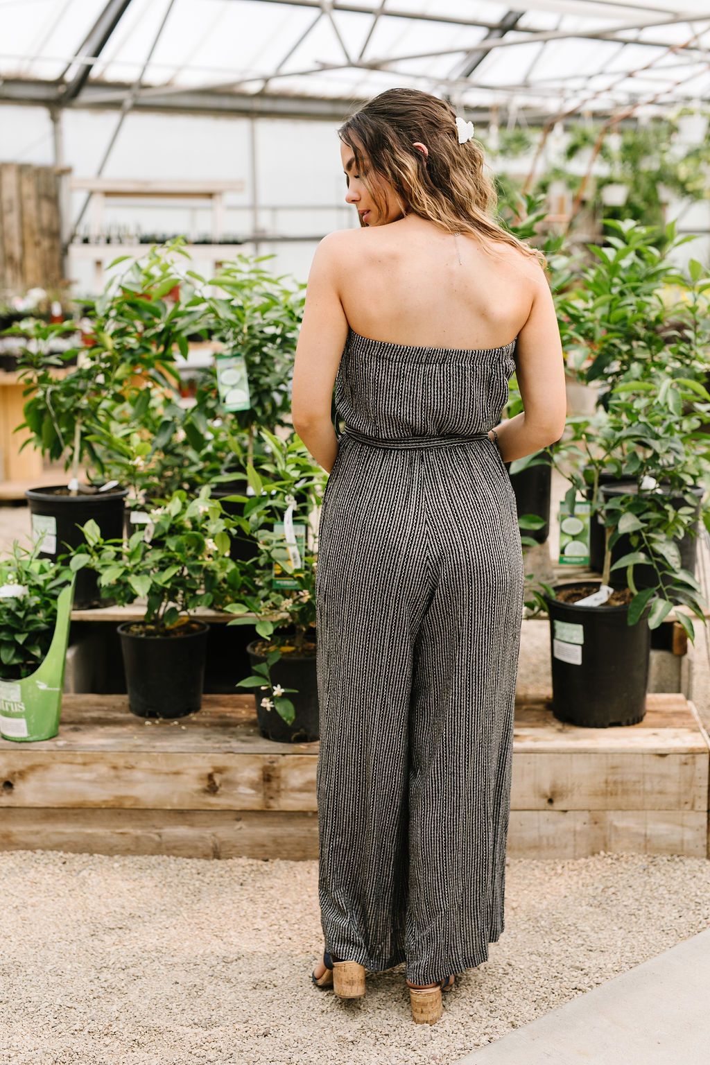 Jumpsuit: Cropped & Striped