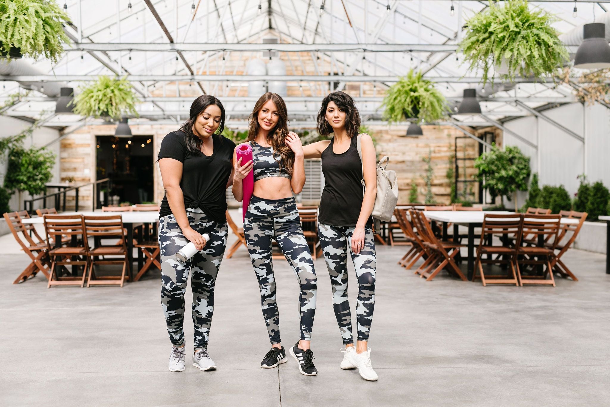 Jungle Camo Ladder Back Sports Bra