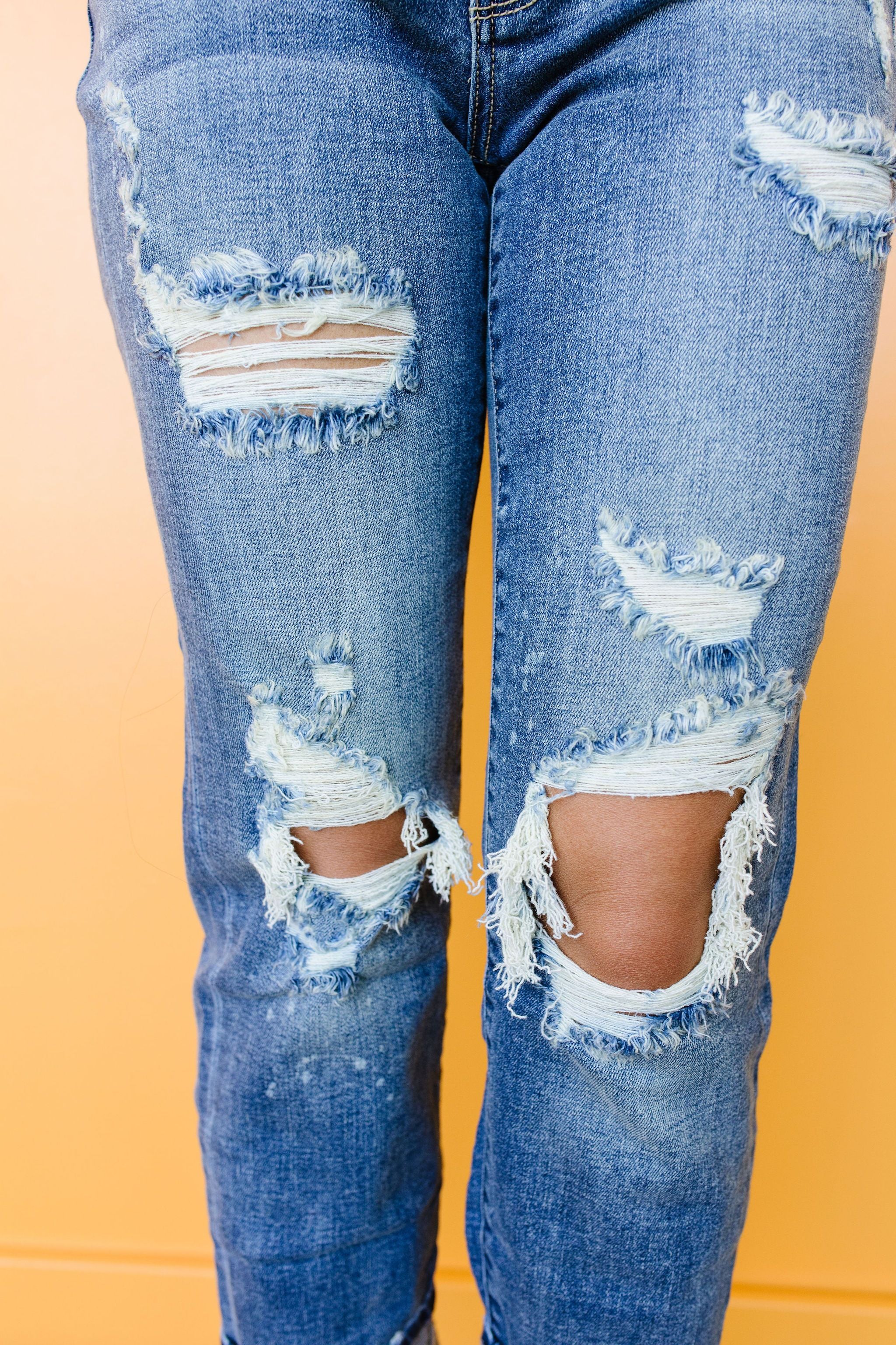 Just My Type Destroyed Boyfriend Jeans