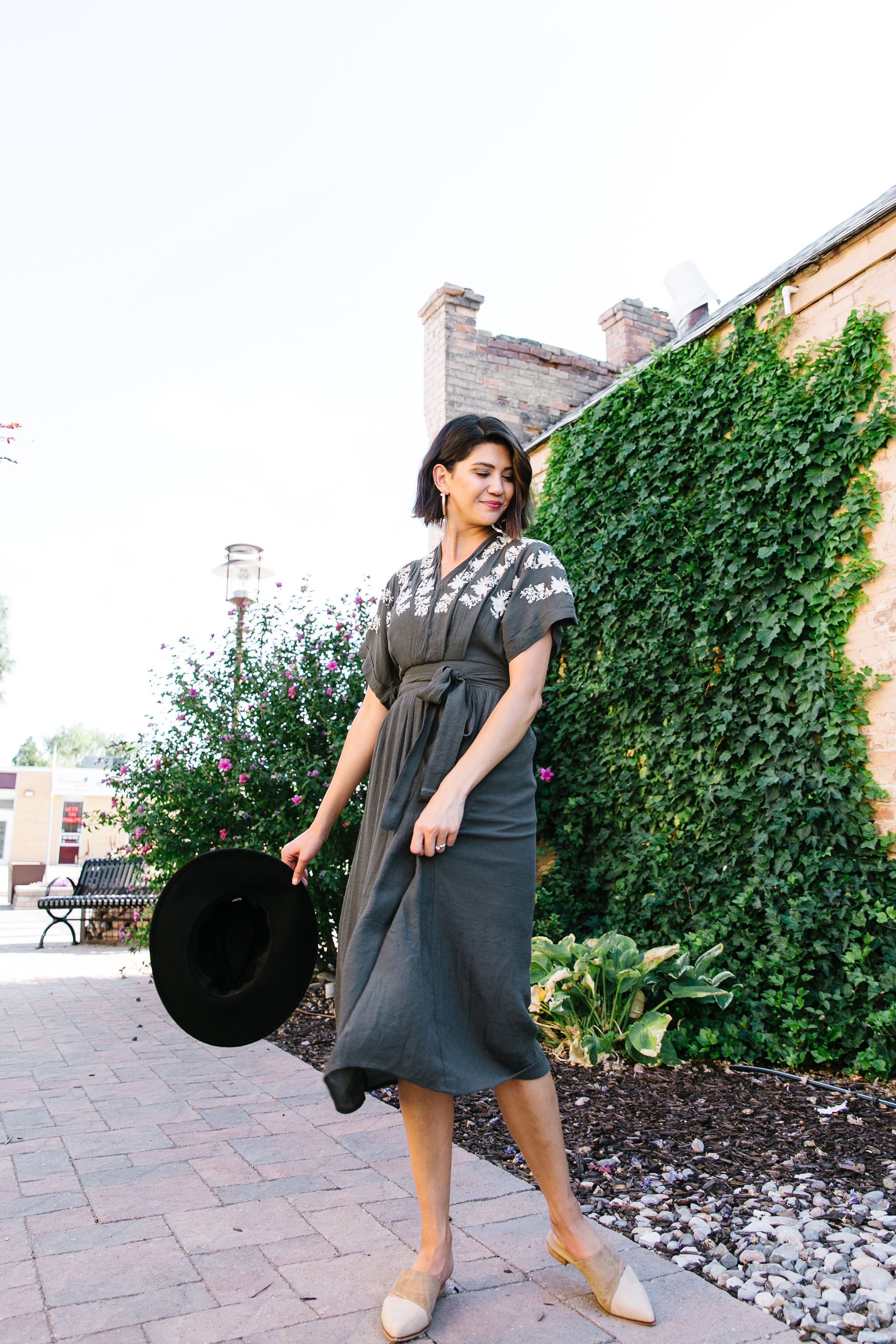 Kiss And Tell Embroidered Kimono Dress