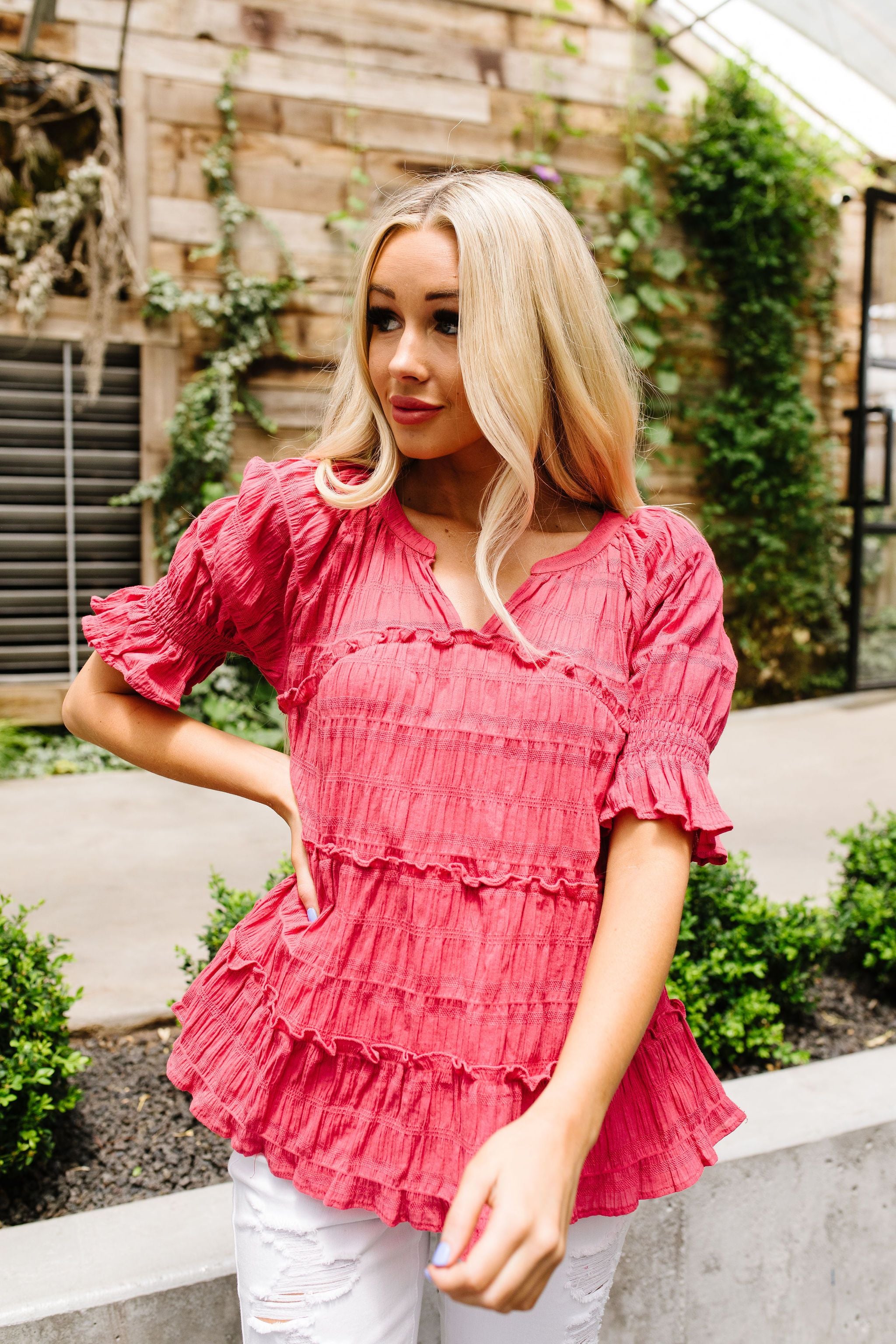 Knock Out Smocked Blouse