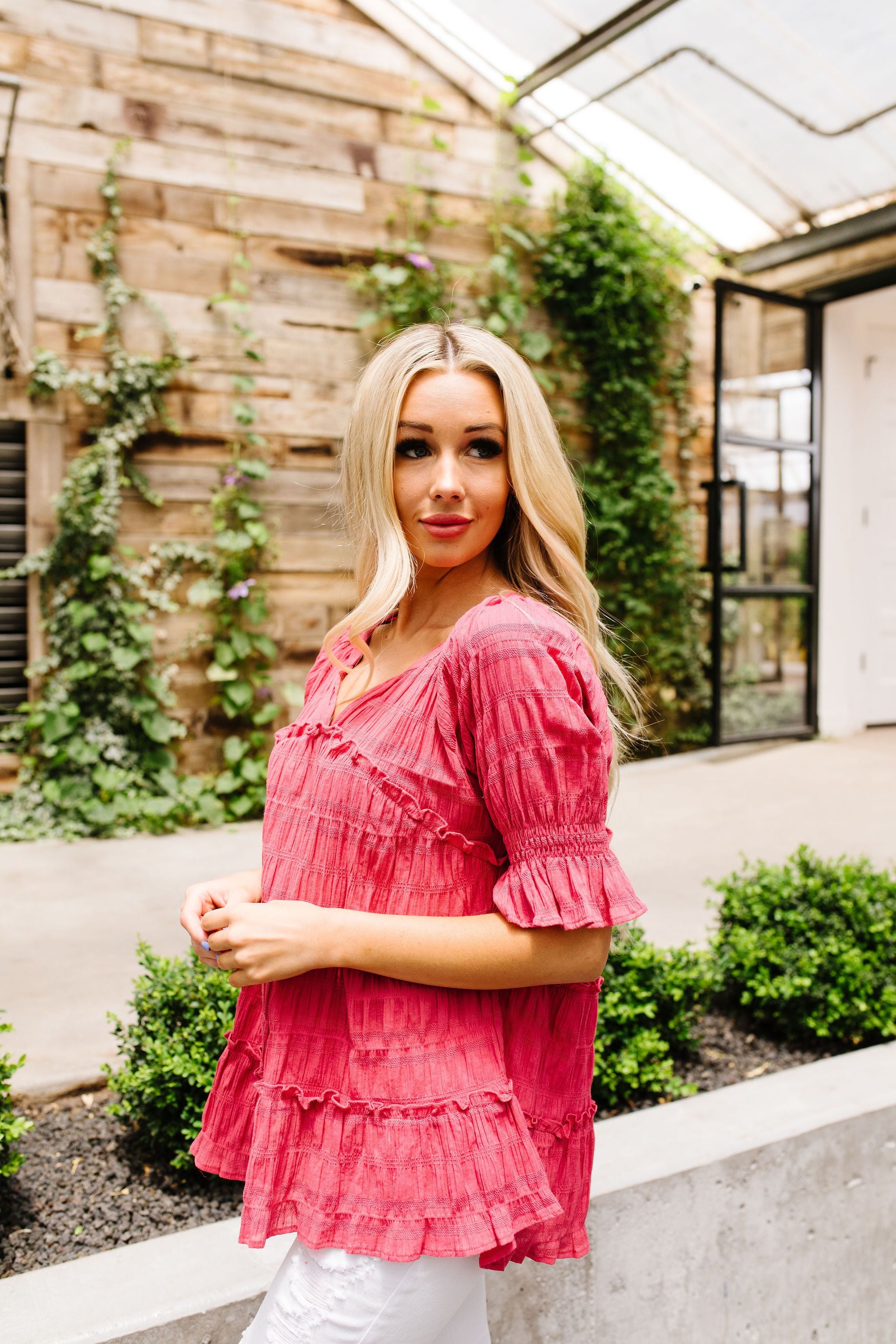 Knock Out Smocked Blouse