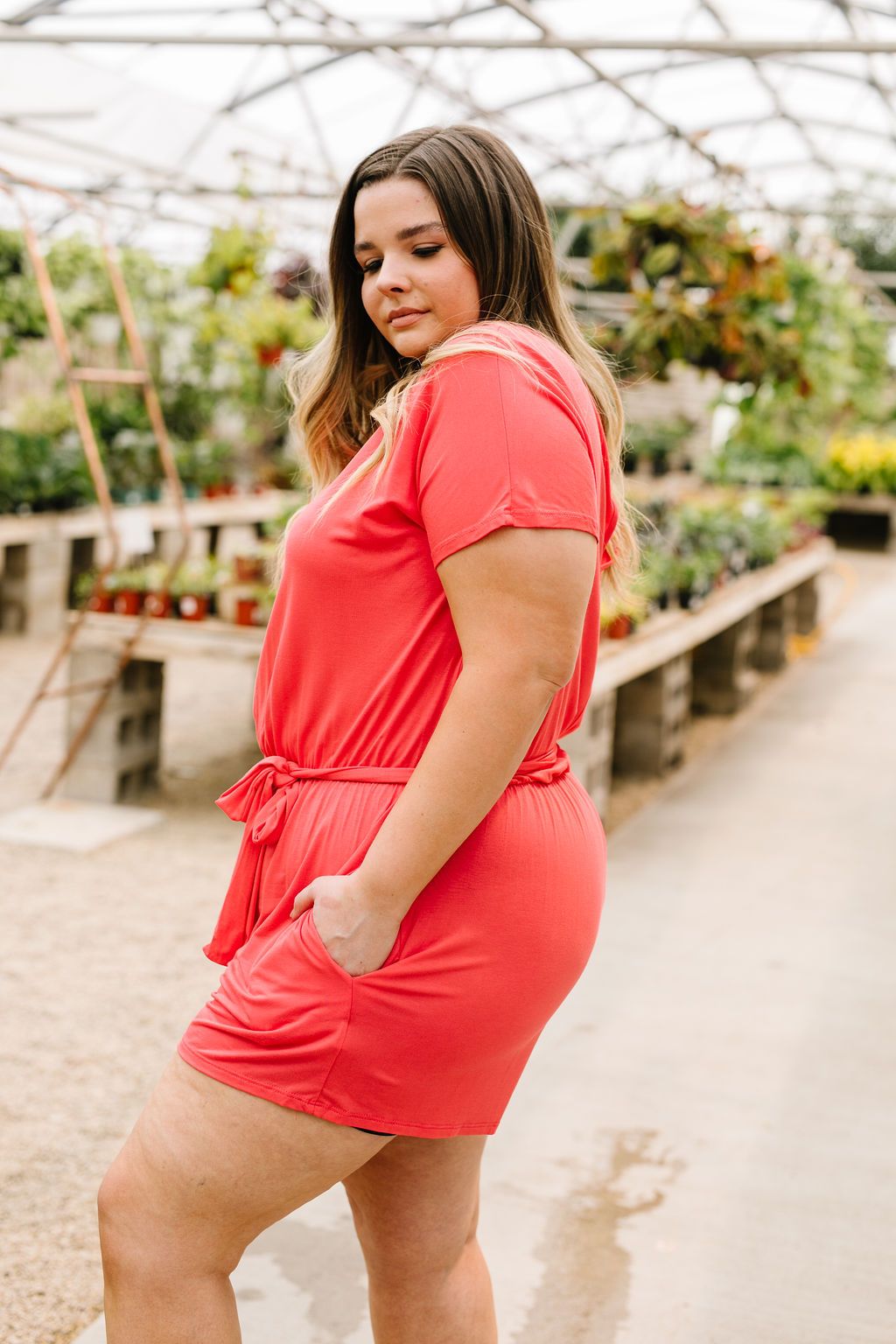 Laurel Coral Romper