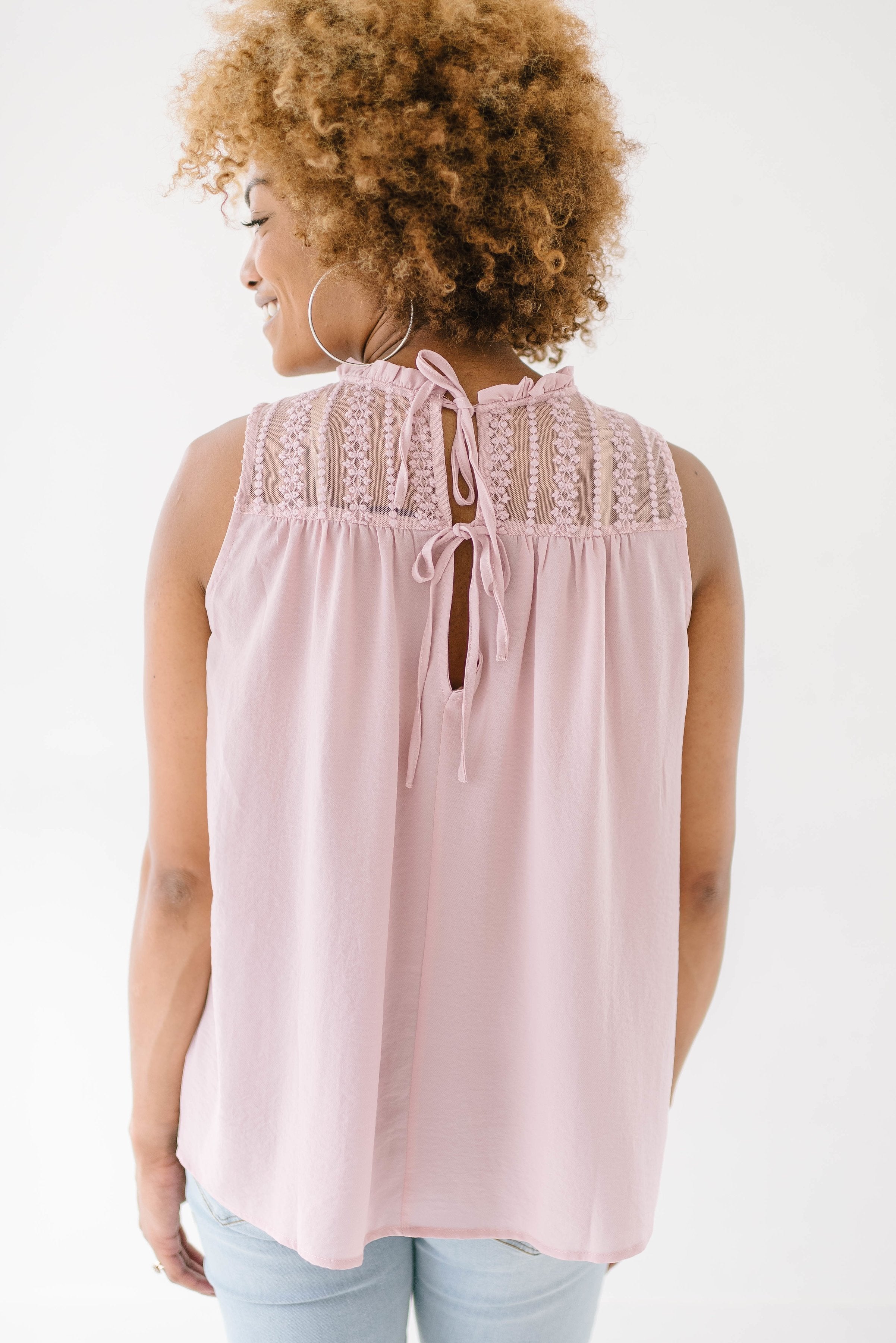 Lexie Lace Top in Blush