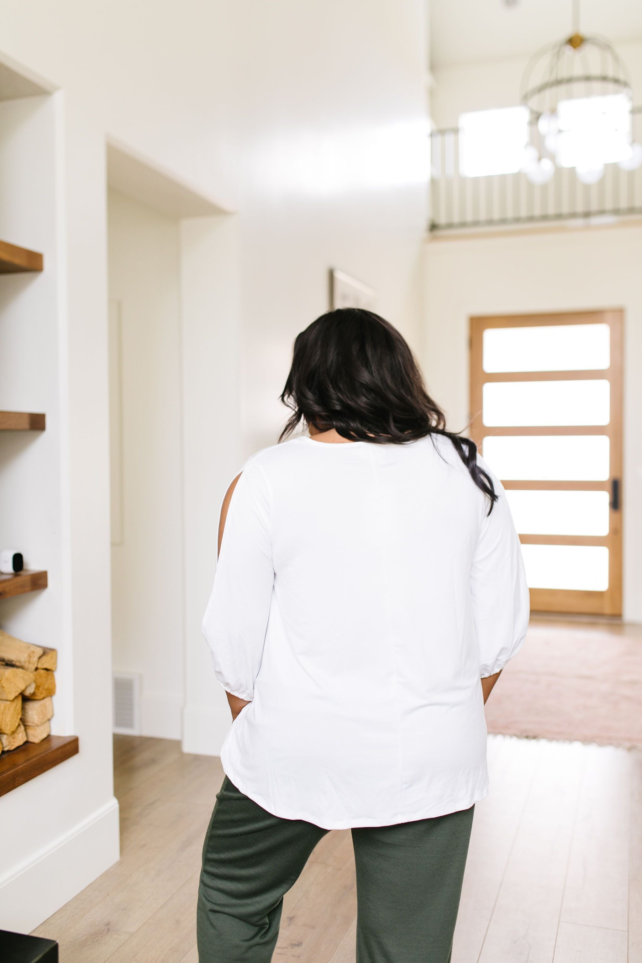 Lickity Split Sleeve Blouse In Ivory