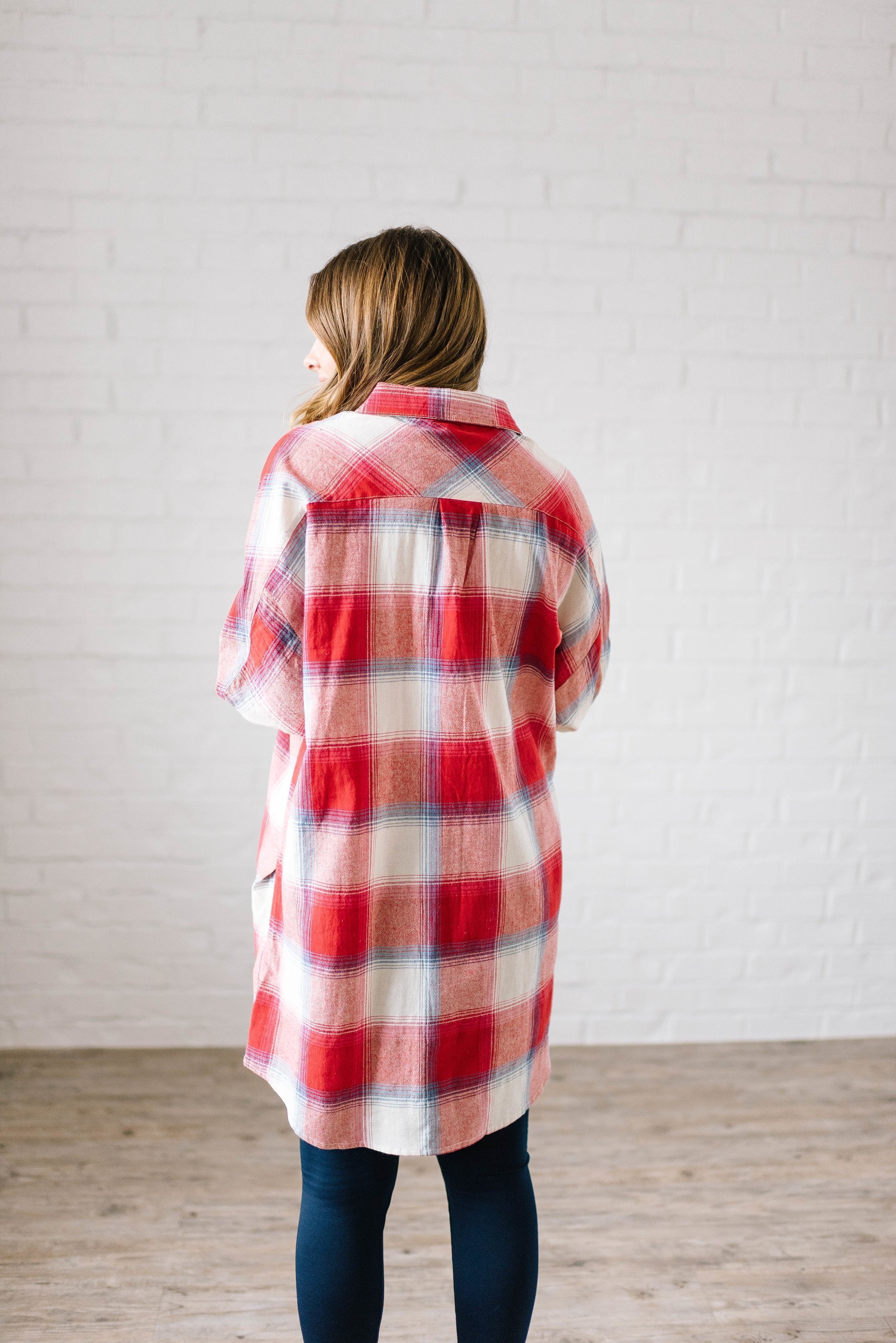 Mad About Plaid Tunic in Red